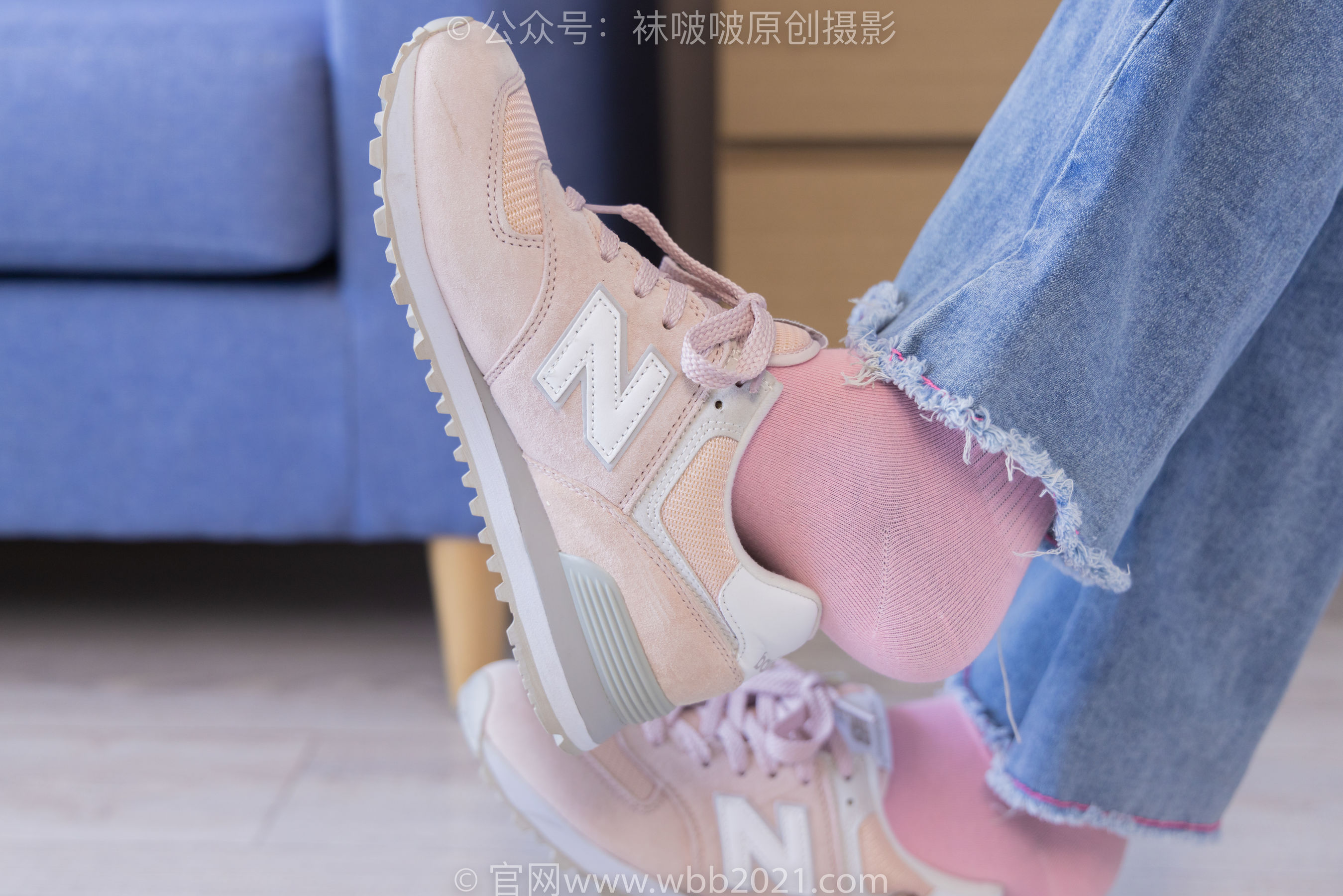 BoBoSocks袜啵啵 No.317 小甜豆 -运动鞋、可拆卸牛仔裤、粉色棉袜、黑丝、裤里丝