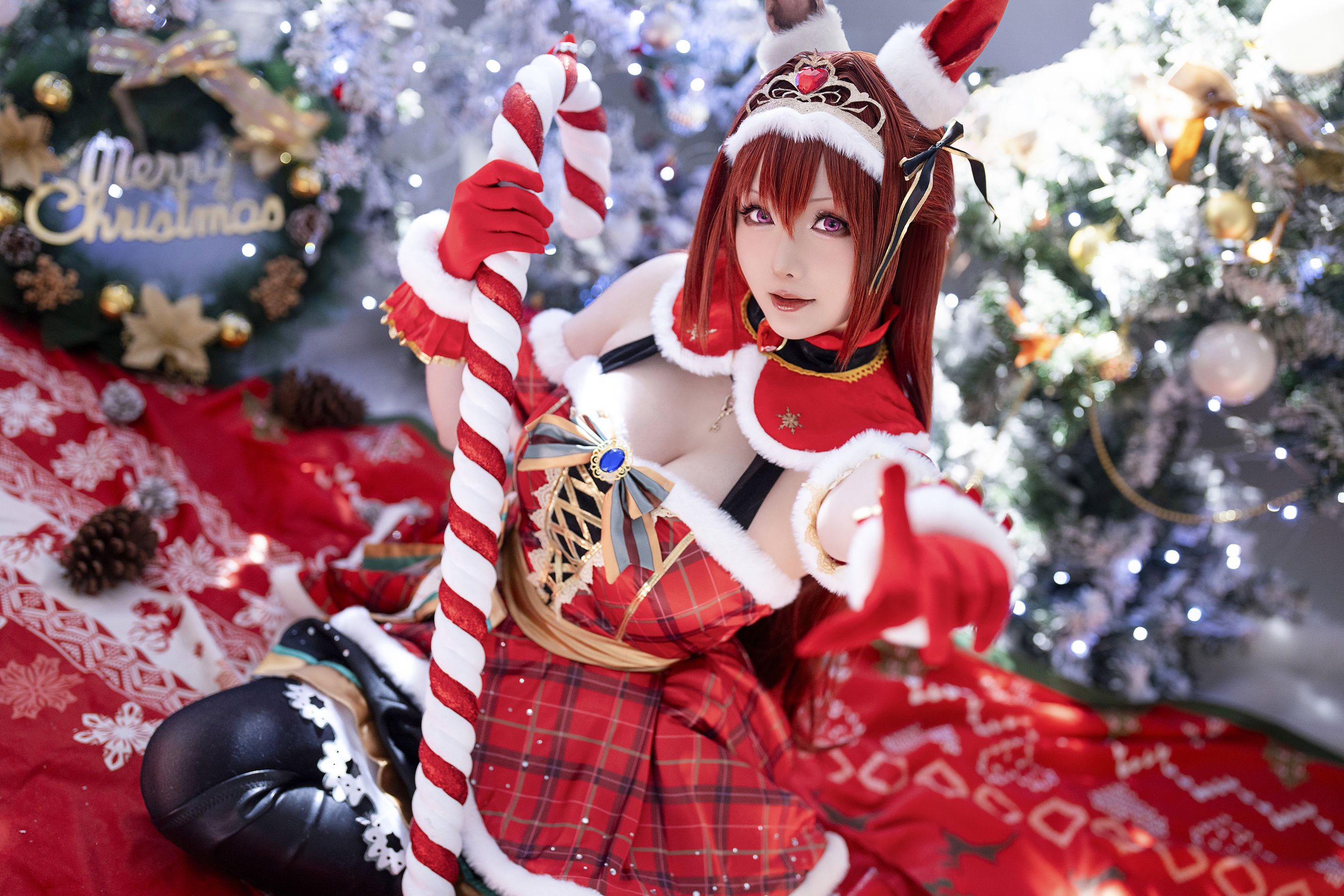 Coser小姐姐星之迟迟 - 赛马娘-大和赤骥 圣诞衣装