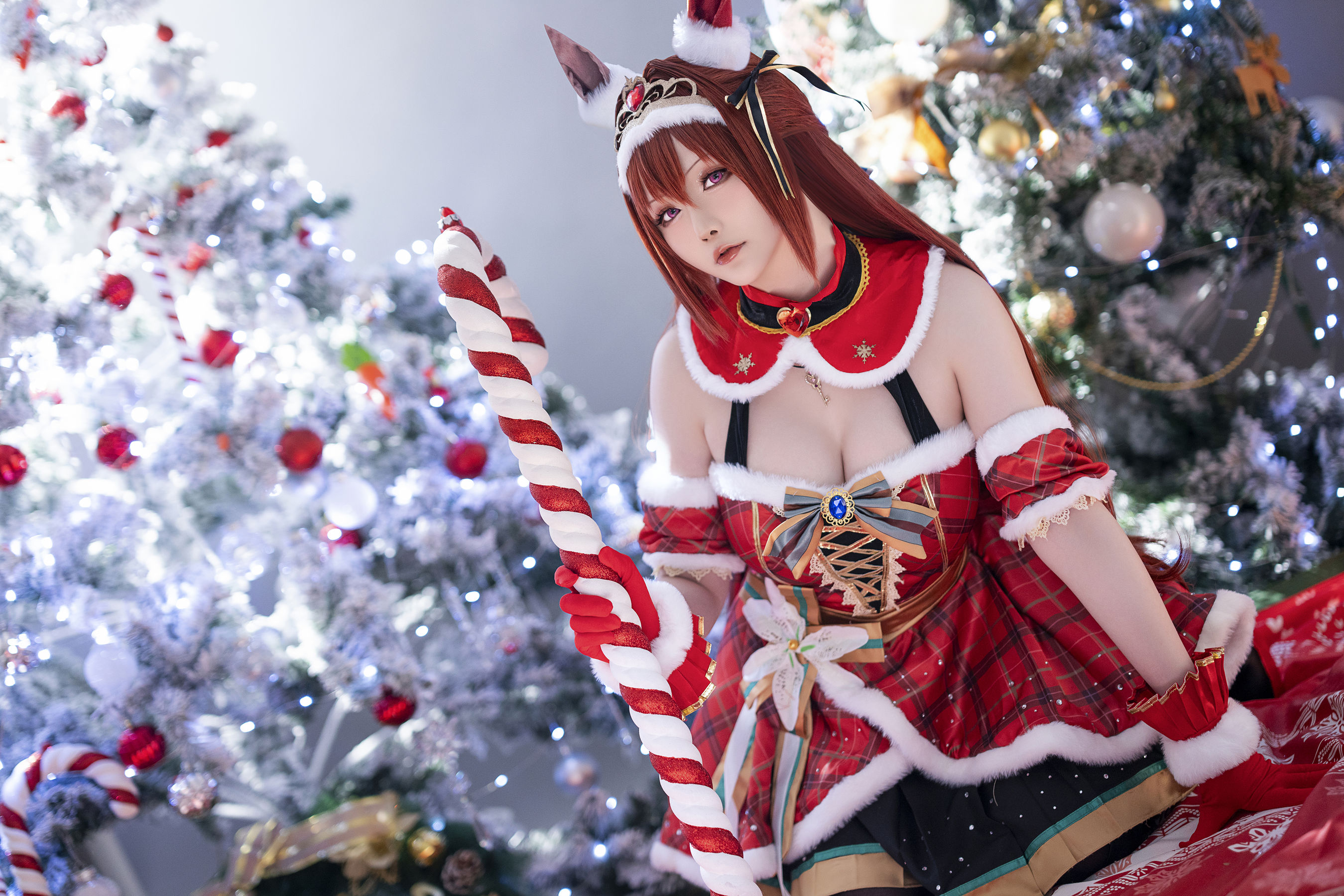 Coser小姐姐星之迟迟 - 赛马娘-大和赤骥 圣诞衣装