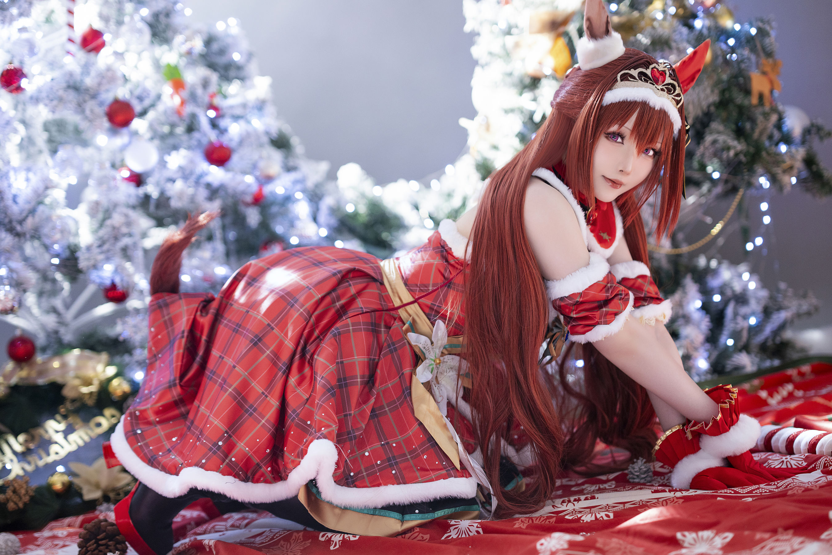 Coser小姐姐星之迟迟 - 赛马娘-大和赤骥 圣诞衣装