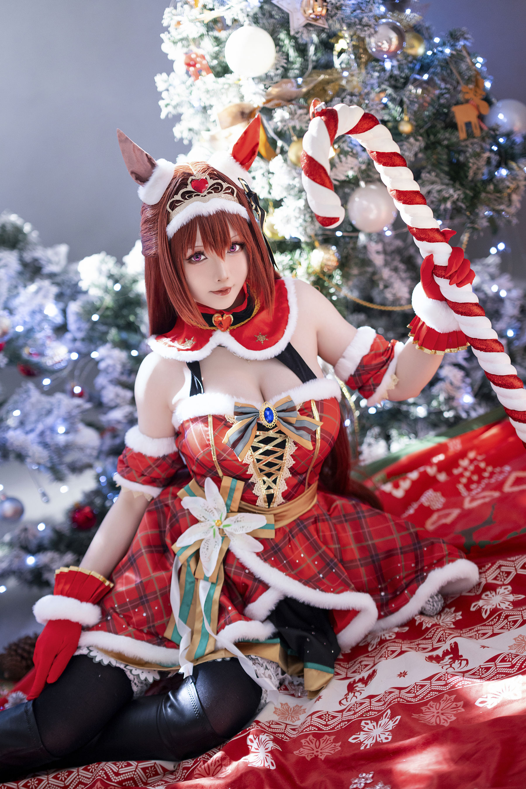 Coser小姐姐星之迟迟 - 赛马娘-大和赤骥 圣诞衣装