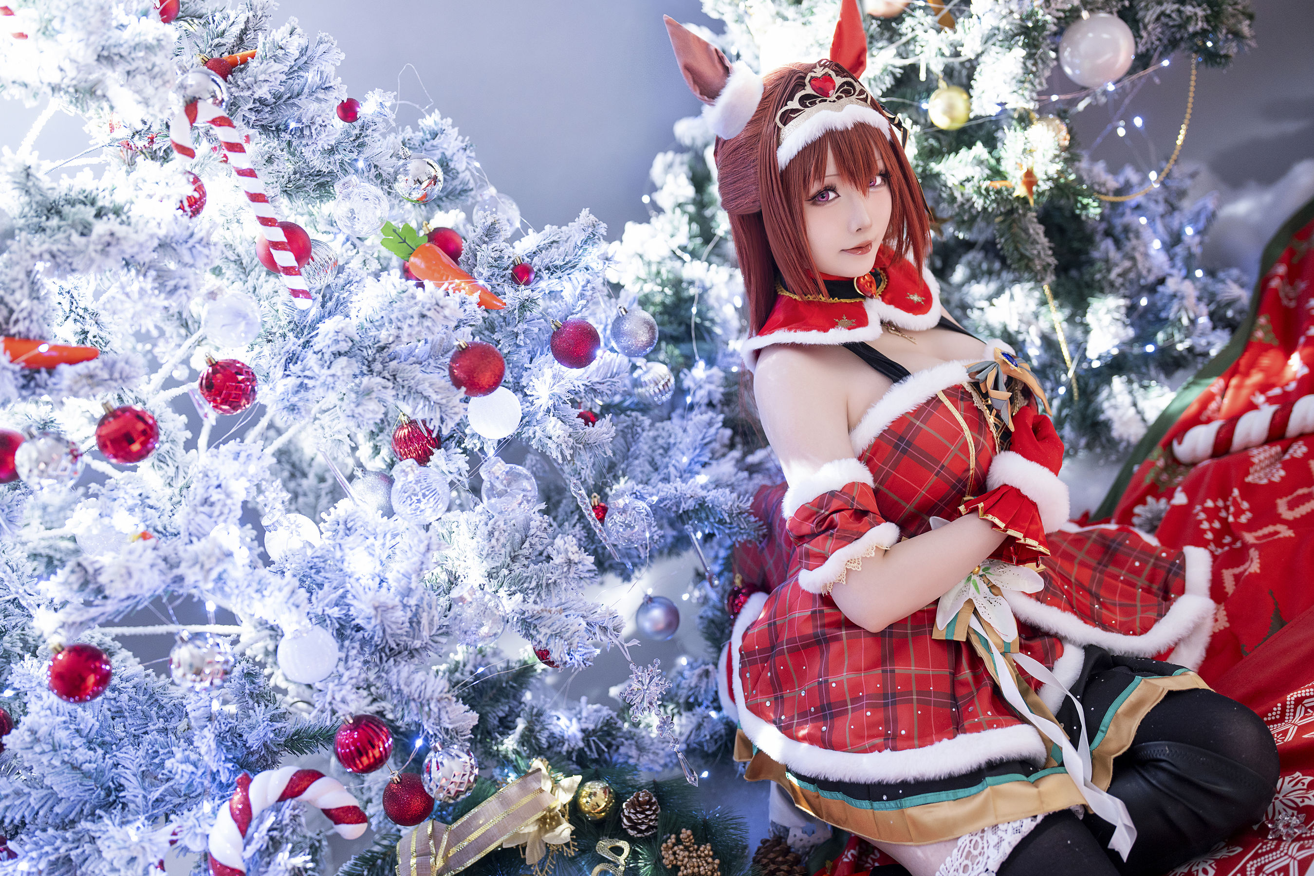 Coser小姐姐星之迟迟 - 赛马娘-大和赤骥 圣诞衣装