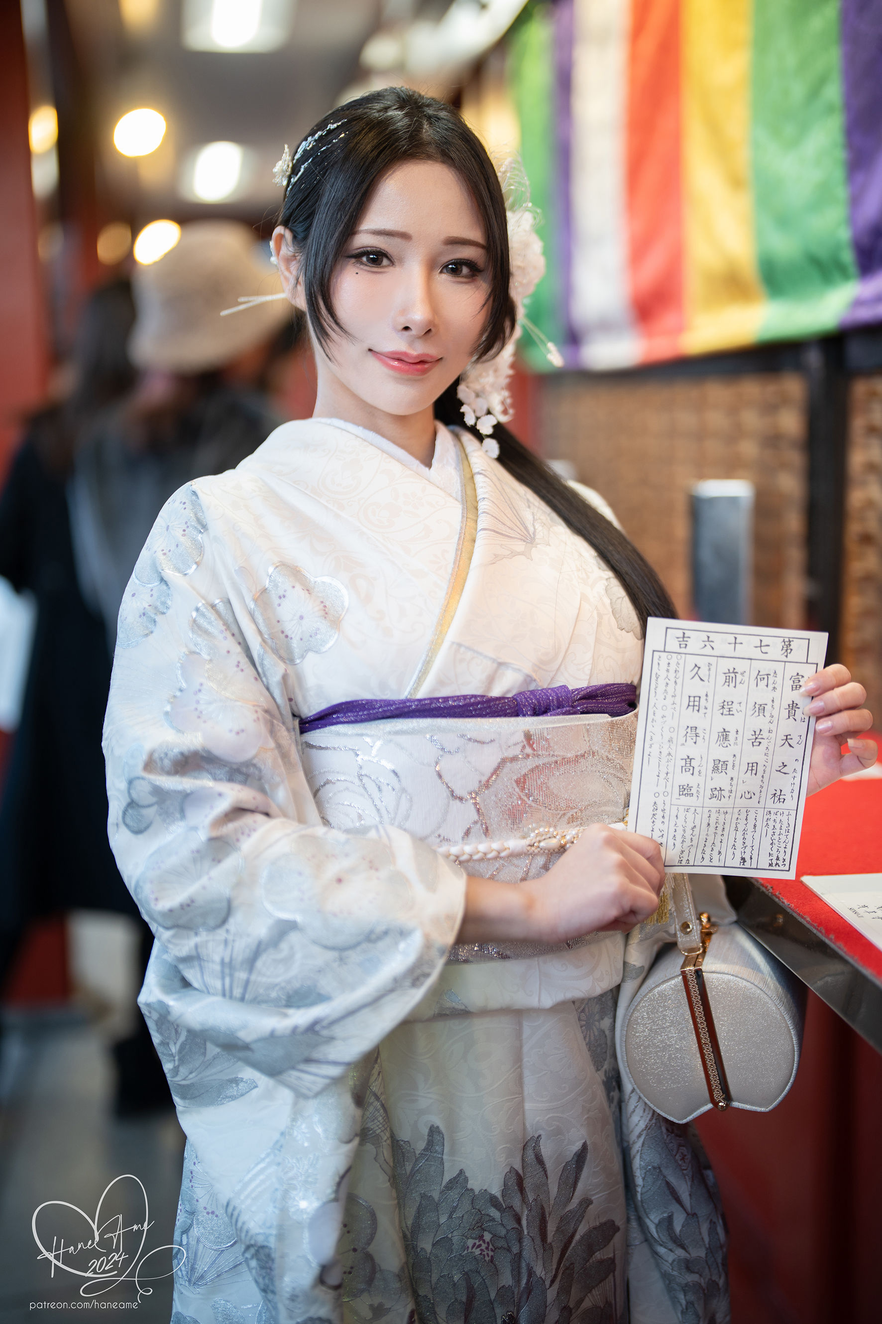 Hane Ame 雨波写真 - Original 2024 New year Silver Kimono