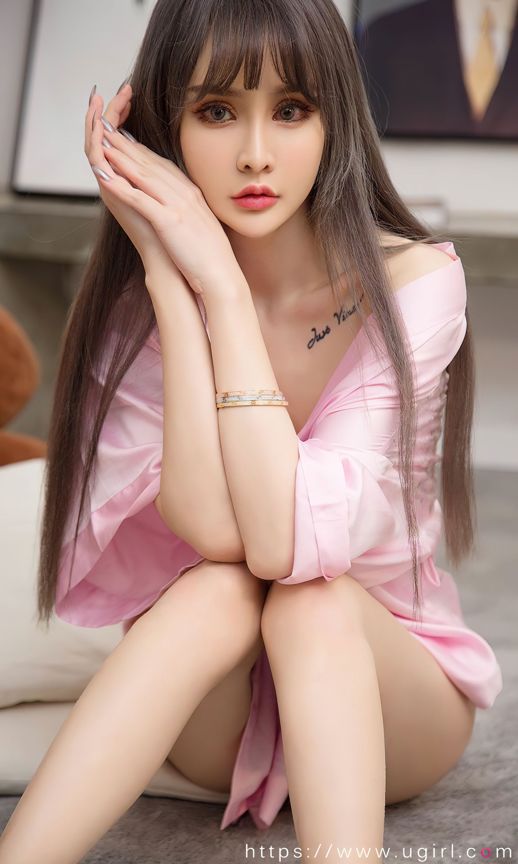 [Ugirls]爱尤物 No.2738 丝绸睡衣 青树