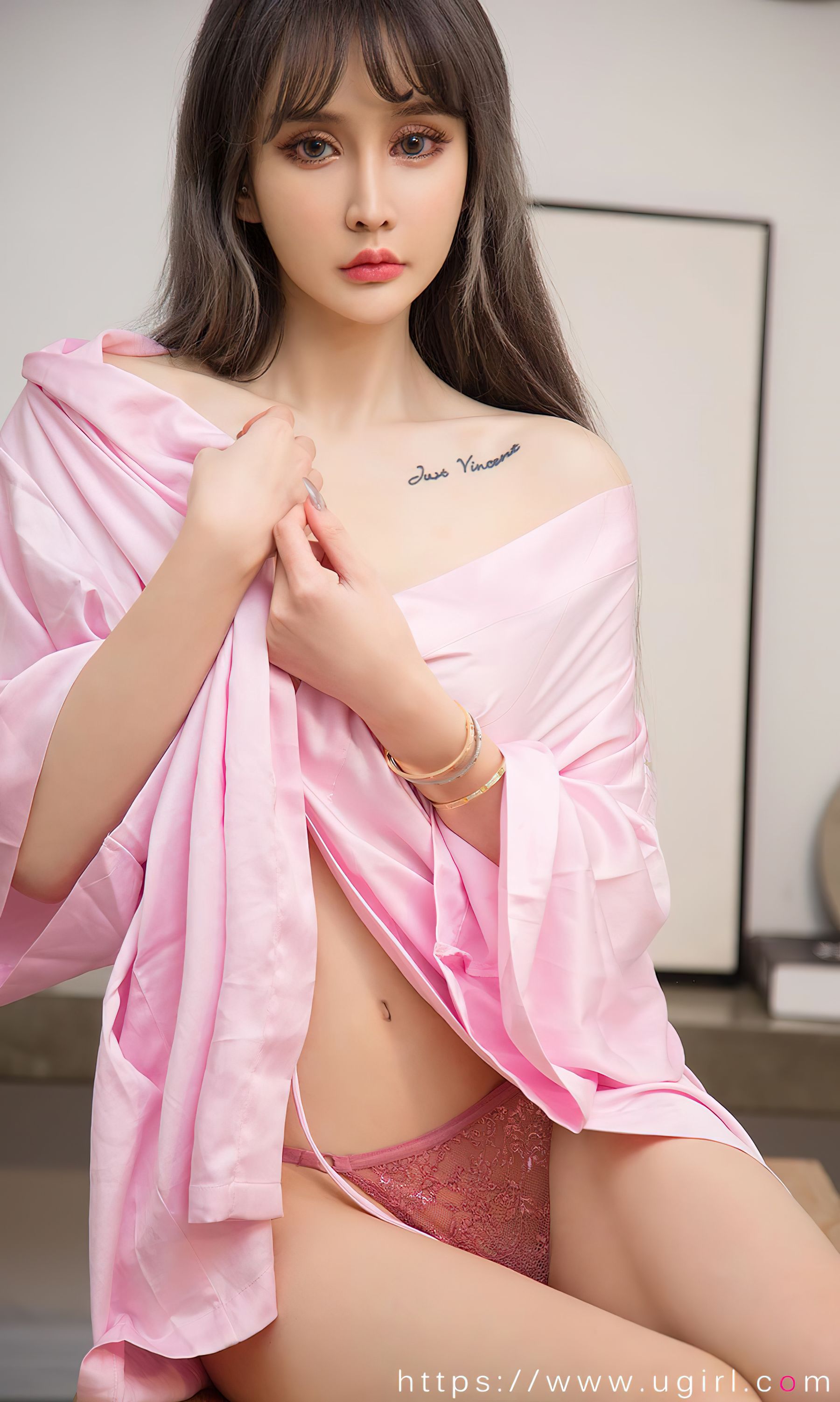 [Ugirls]爱尤物 No.2738 丝绸睡衣 青树