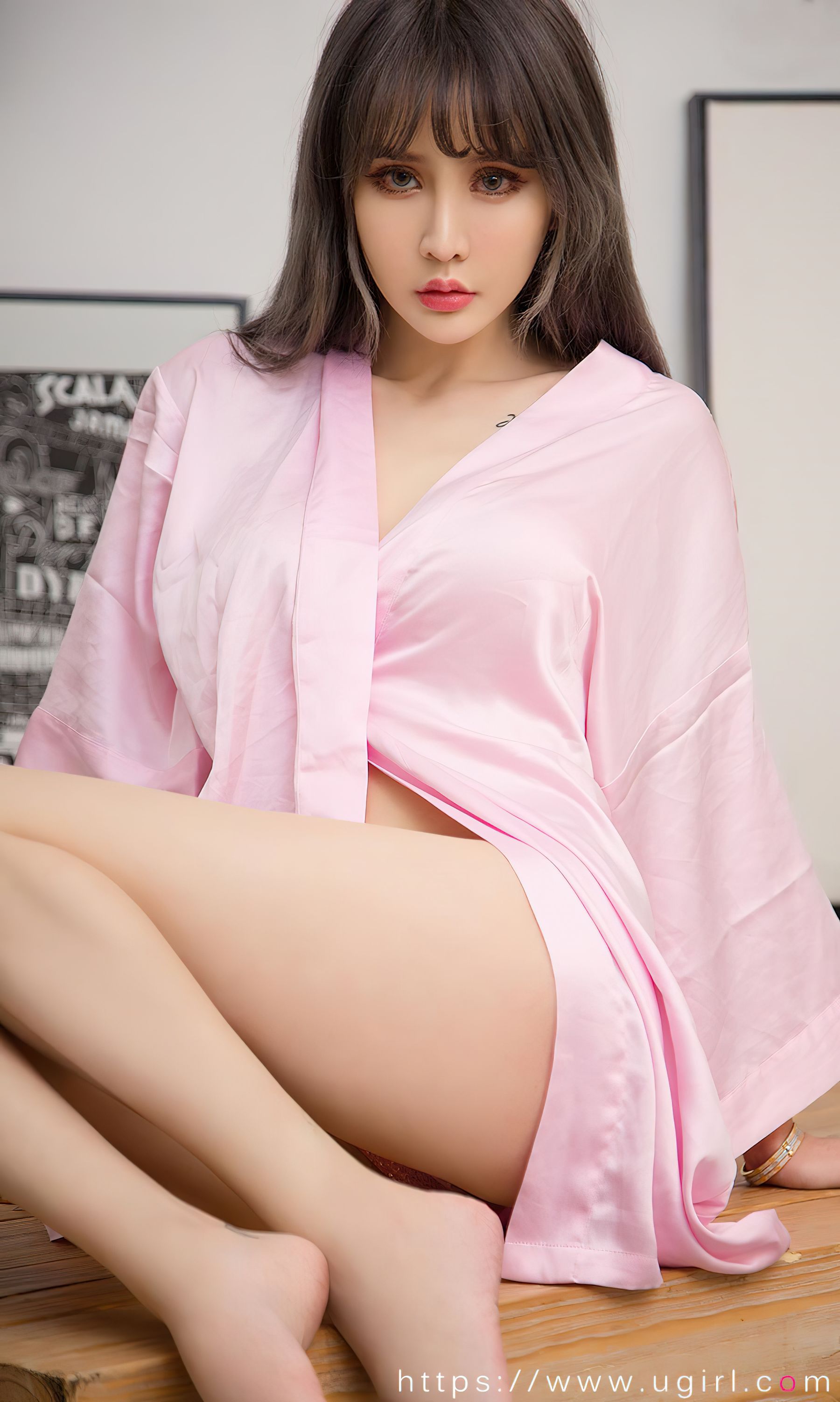 [Ugirls]爱尤物 No.2738 丝绸睡衣 青树