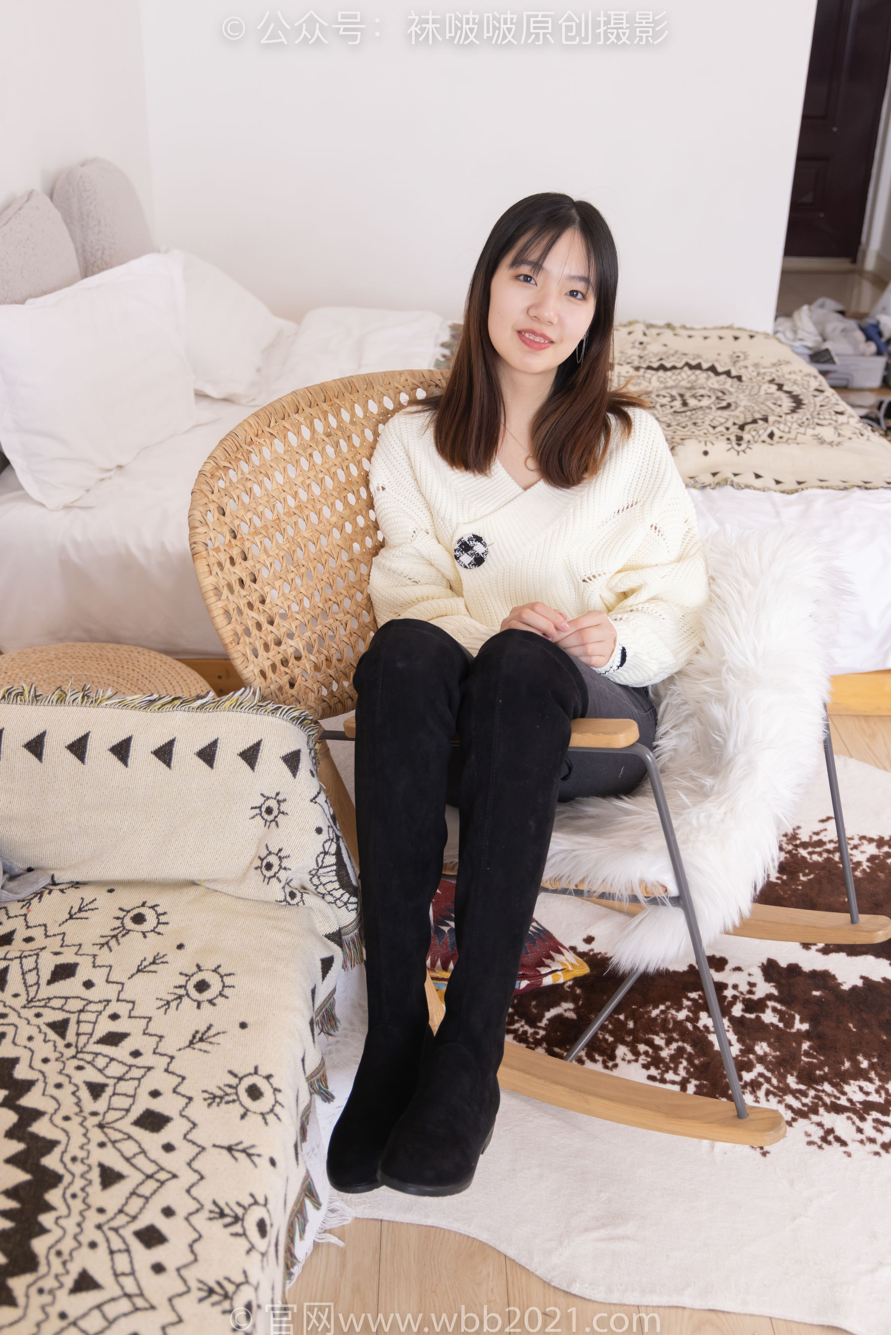 BoBoSocks袜啵啵 No.326 小甜豆 -长靴、油亮灰丝、裤里丝