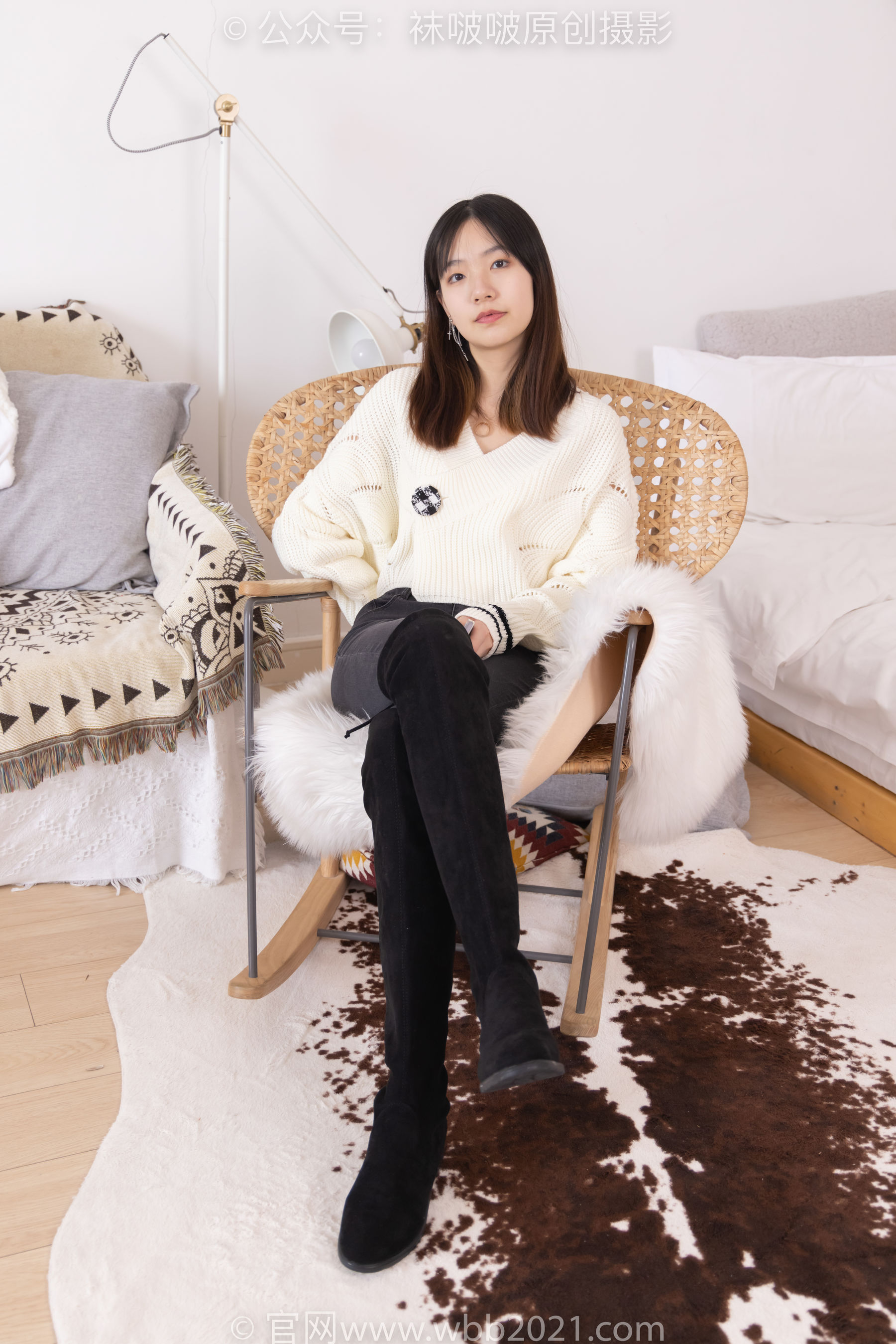 BoBoSocks袜啵啵 No.326 小甜豆 -长靴、油亮灰丝、裤里丝