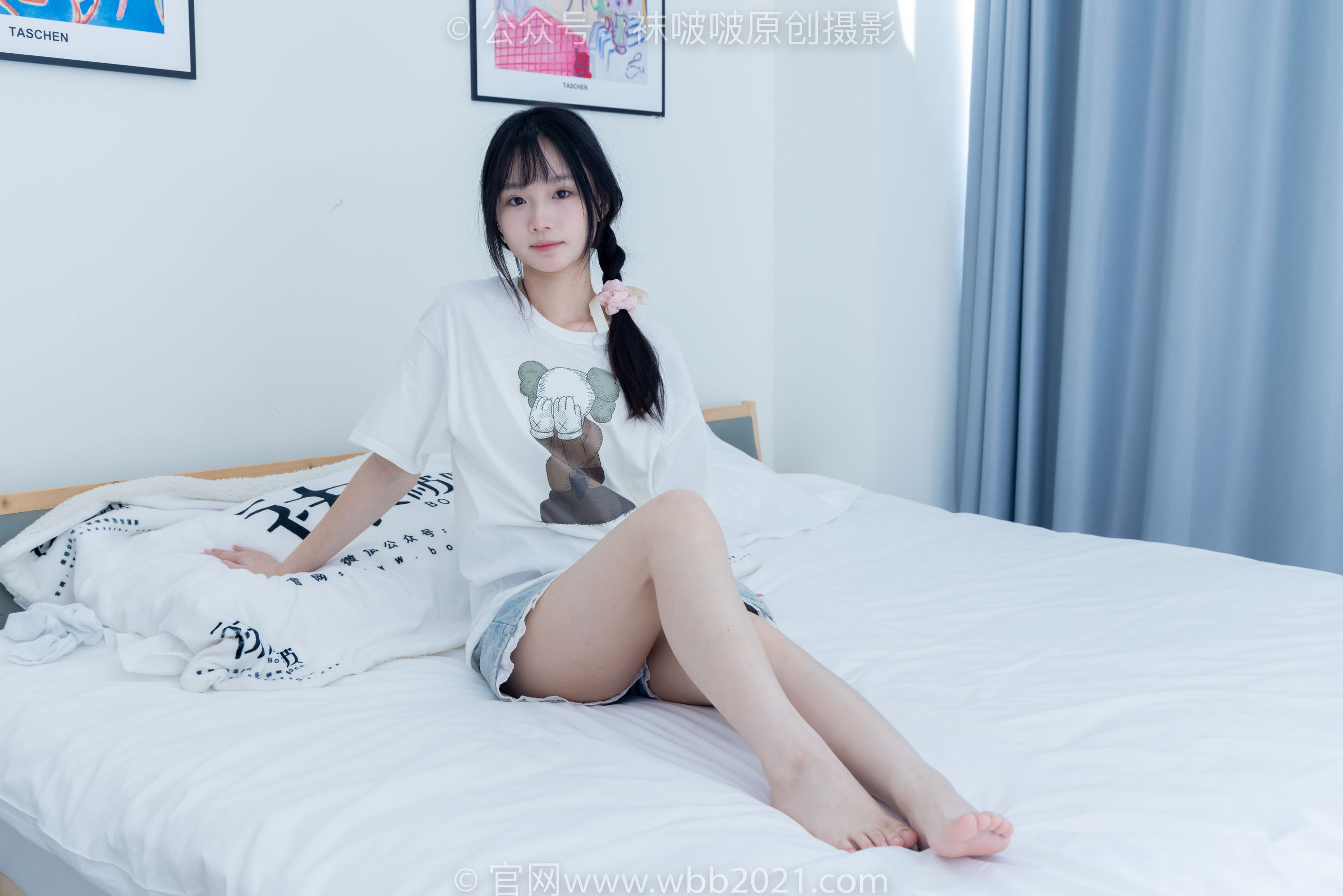 BoBoSocks袜啵啵 No.331 甜甜圈 -板鞋、白棉袜、裸足
