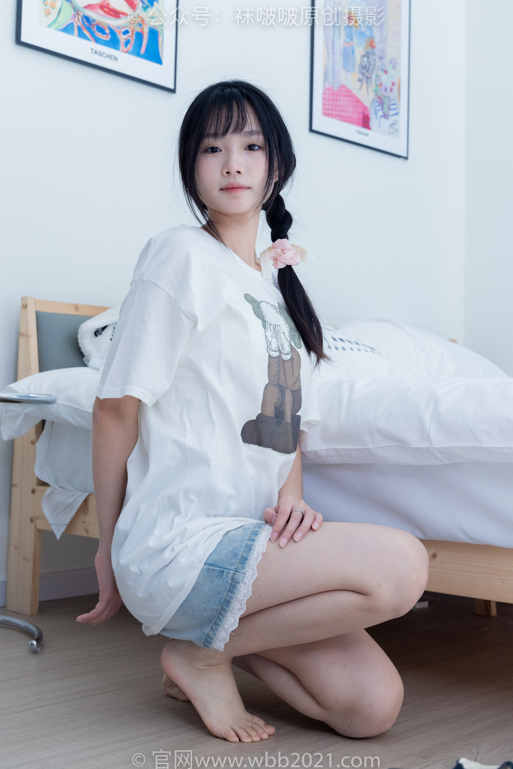 BoBoSocks袜啵啵 No.331 甜甜圈 -板鞋、白棉袜、裸足