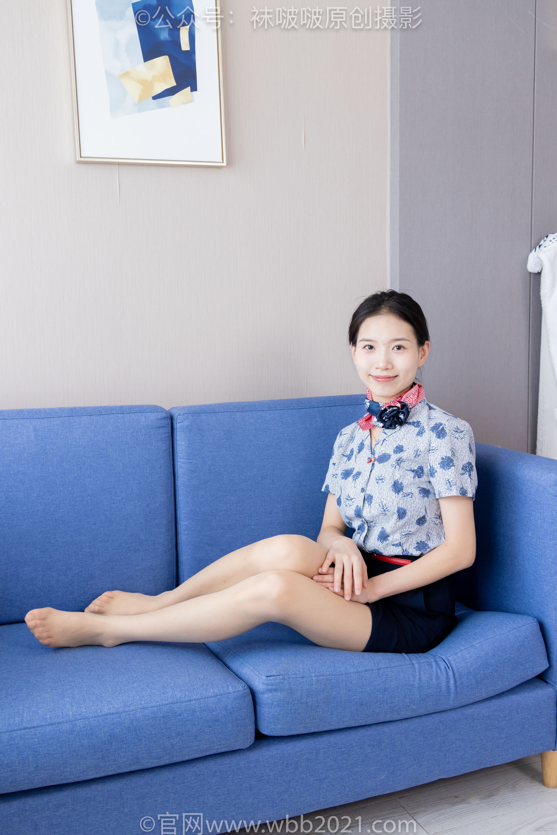 BoBoSocks袜啵啵 No.334 芝士 -东航制服、两双高跟鞋、薄肉丝、薄灰丝