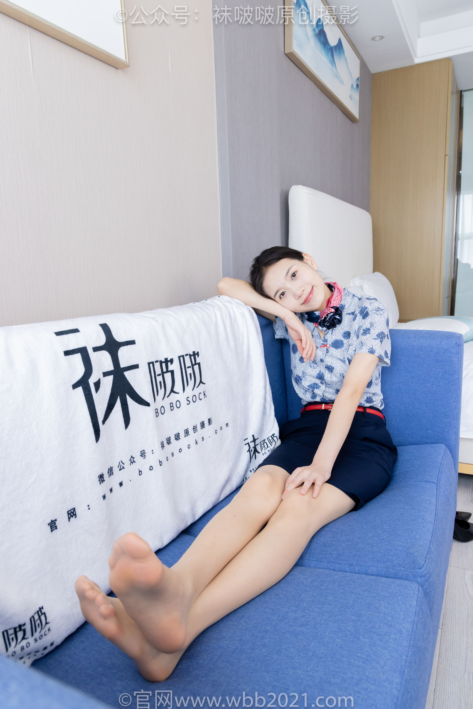 BoBoSocks袜啵啵 No.334 芝士 -东航制服、两双高跟鞋、薄肉丝、薄灰丝
