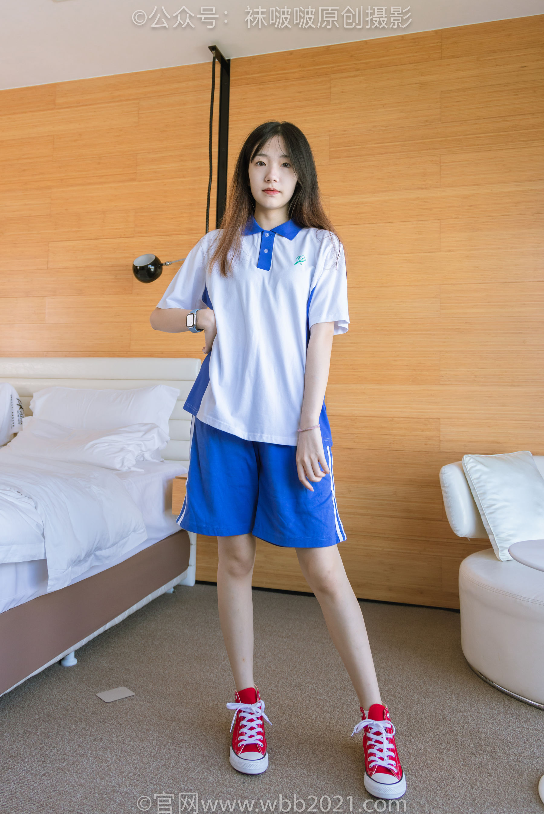 BoBoSocks袜啵啵 No.336 小甜豆 -校服、帆布鞋、白棉袜、裸足