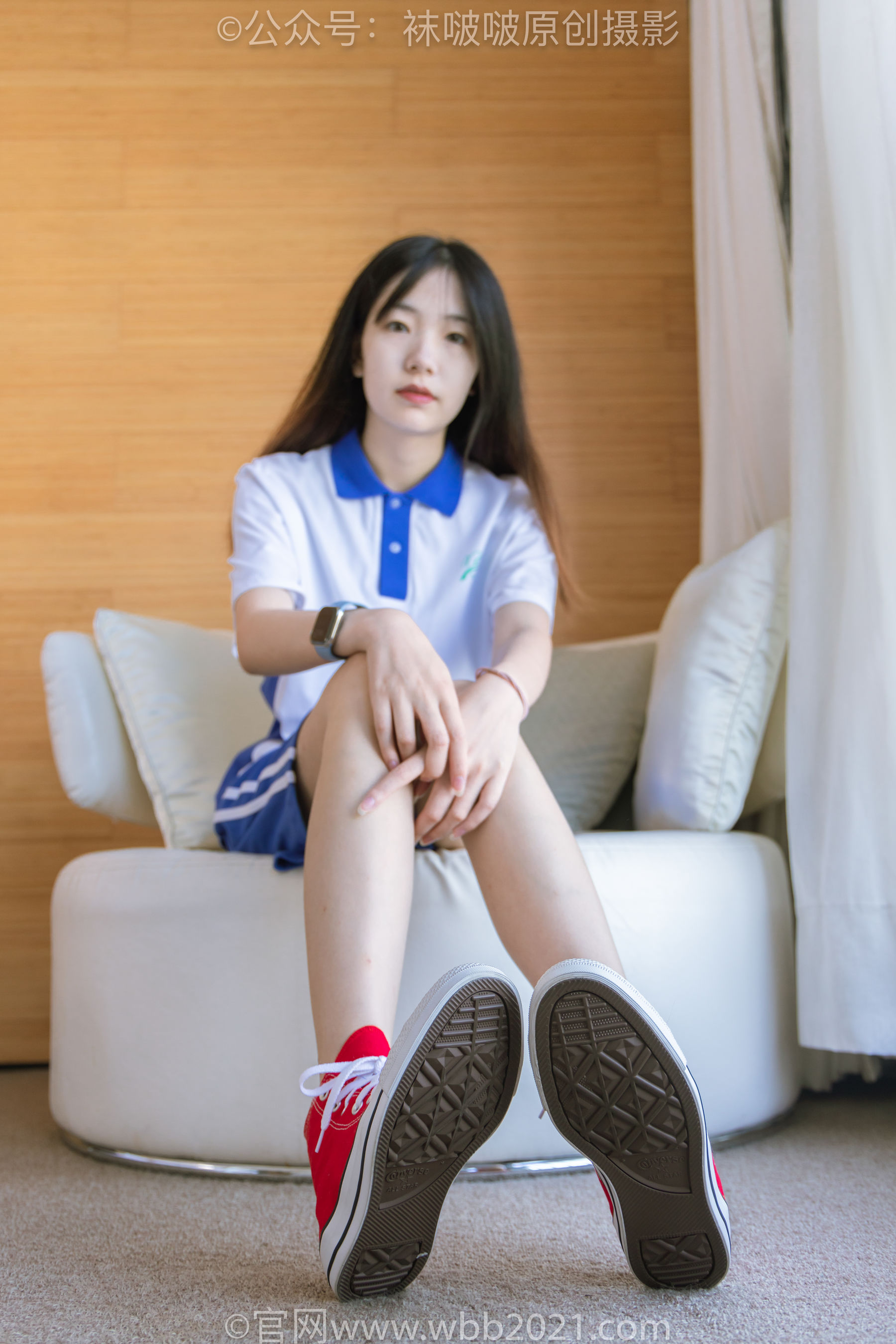 BoBoSocks袜啵啵 No.336 小甜豆 -校服、帆布鞋、白棉袜、裸足
