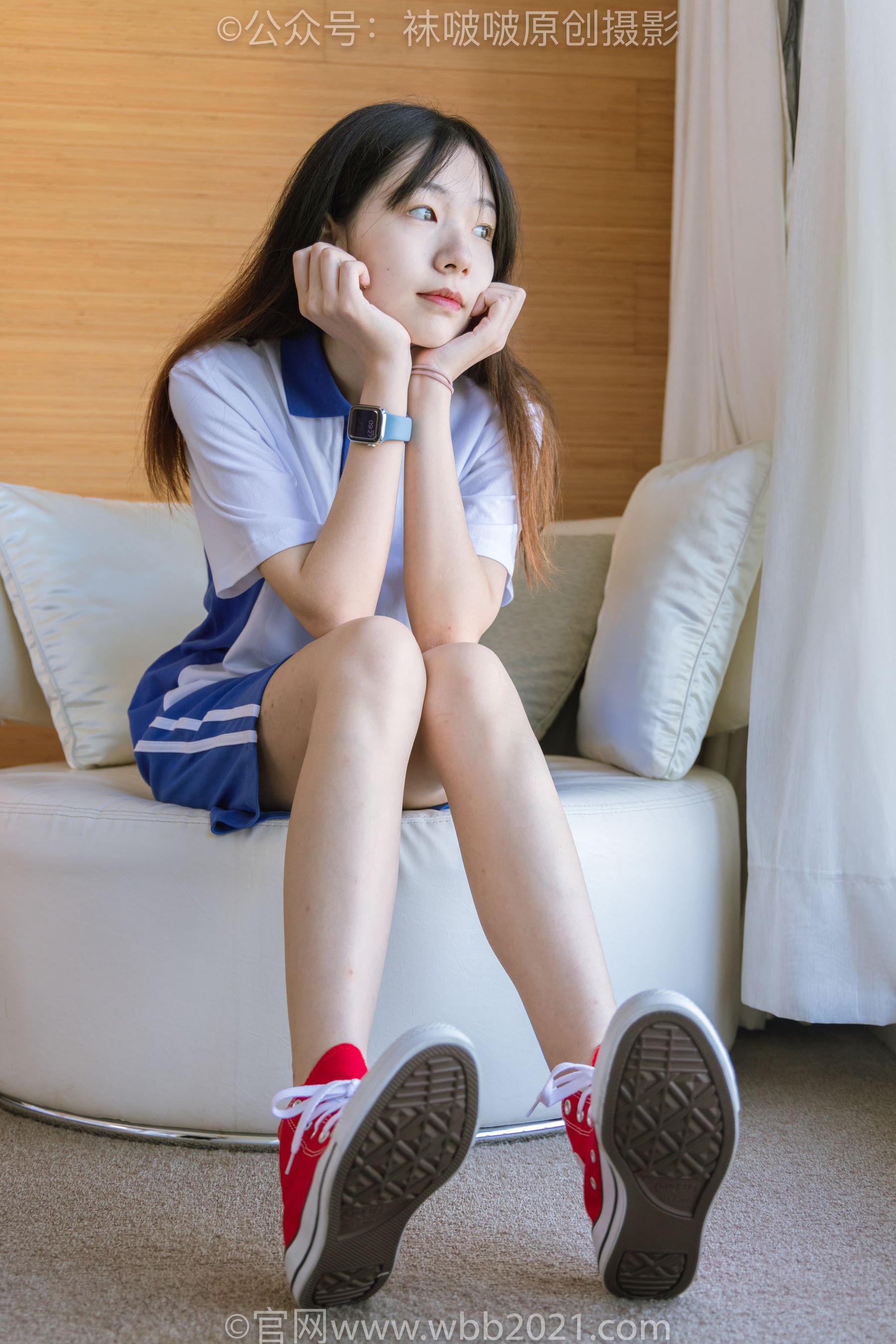 BoBoSocks袜啵啵 No.336 小甜豆 -校服、帆布鞋、白棉袜、裸足