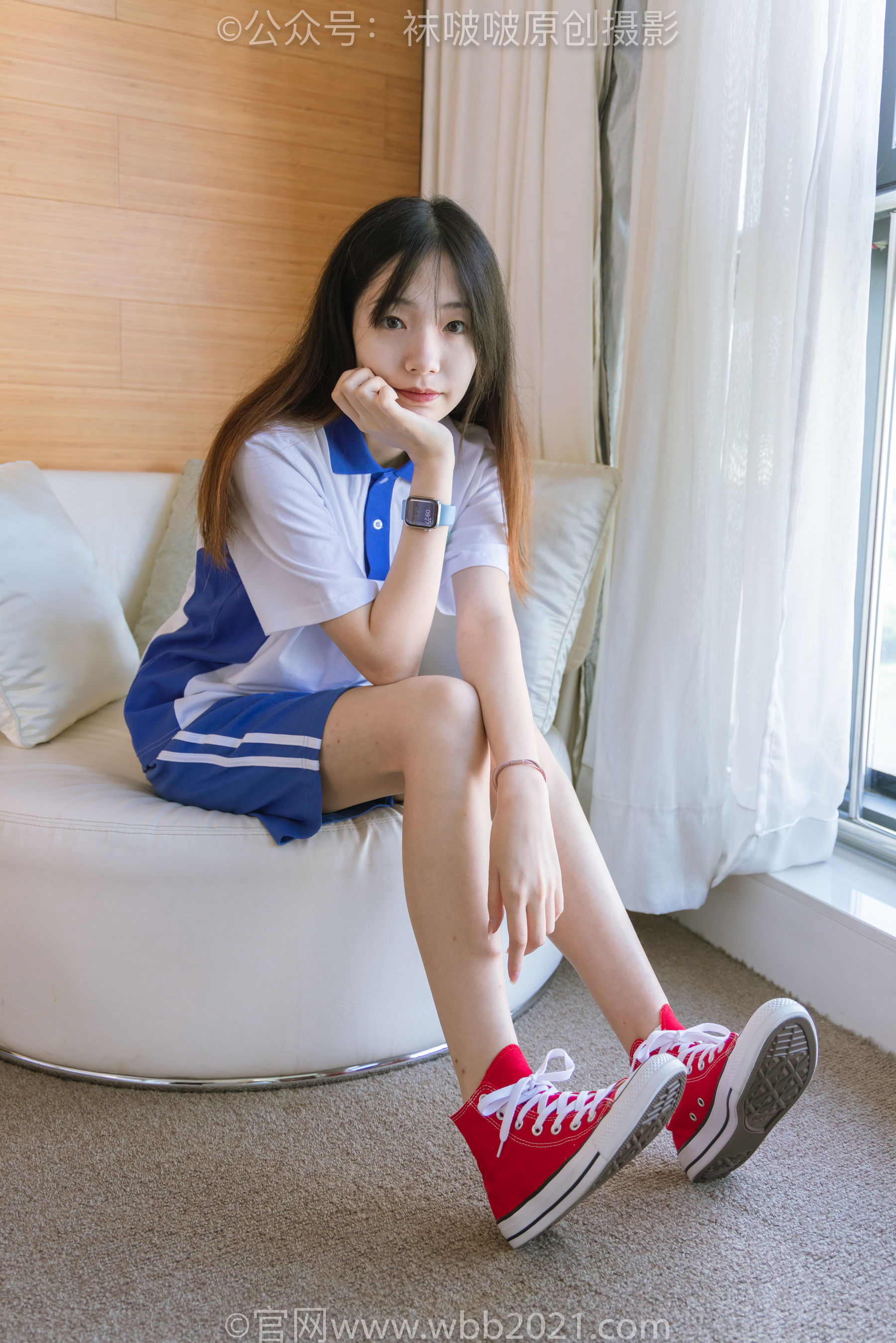 BoBoSocks袜啵啵 No.336 小甜豆 -校服、帆布鞋、白棉袜、裸足