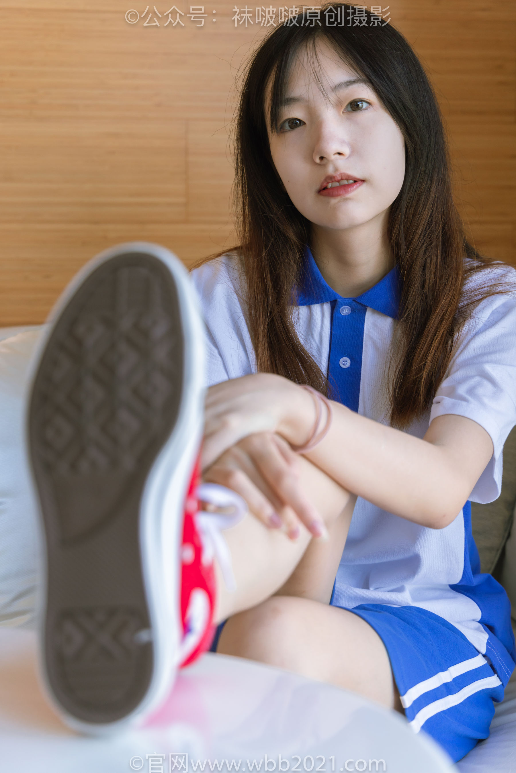 BoBoSocks袜啵啵 No.336 小甜豆 -校服、帆布鞋、白棉袜、裸足