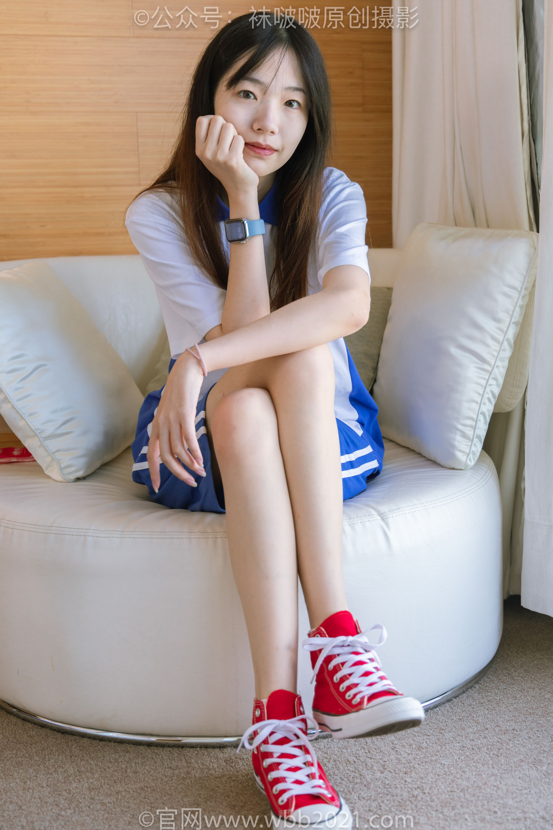 BoBoSocks袜啵啵 No.336 小甜豆 -校服、帆布鞋、白棉袜、裸足