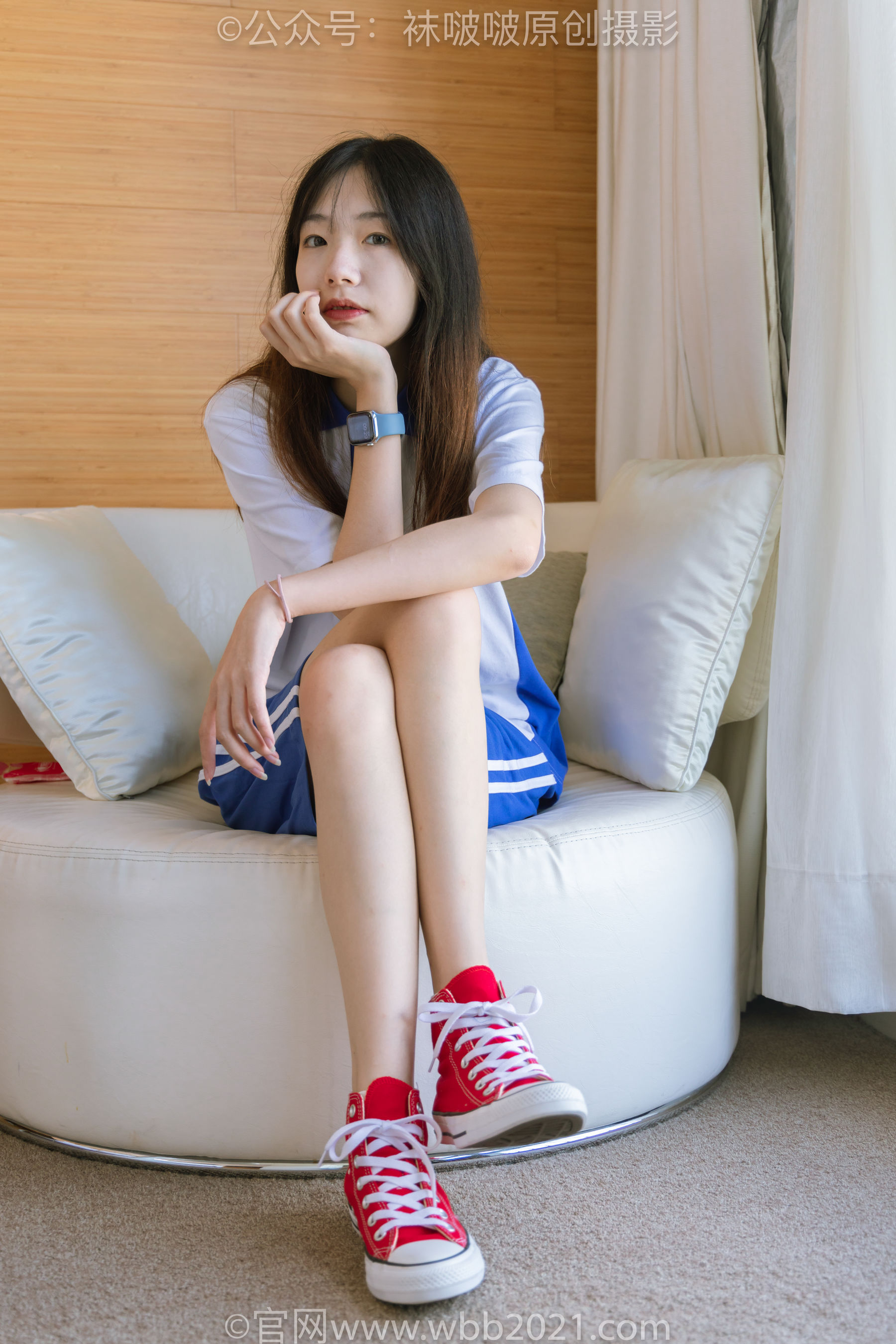 BoBoSocks袜啵啵 No.336 小甜豆 -校服、帆布鞋、白棉袜、裸足