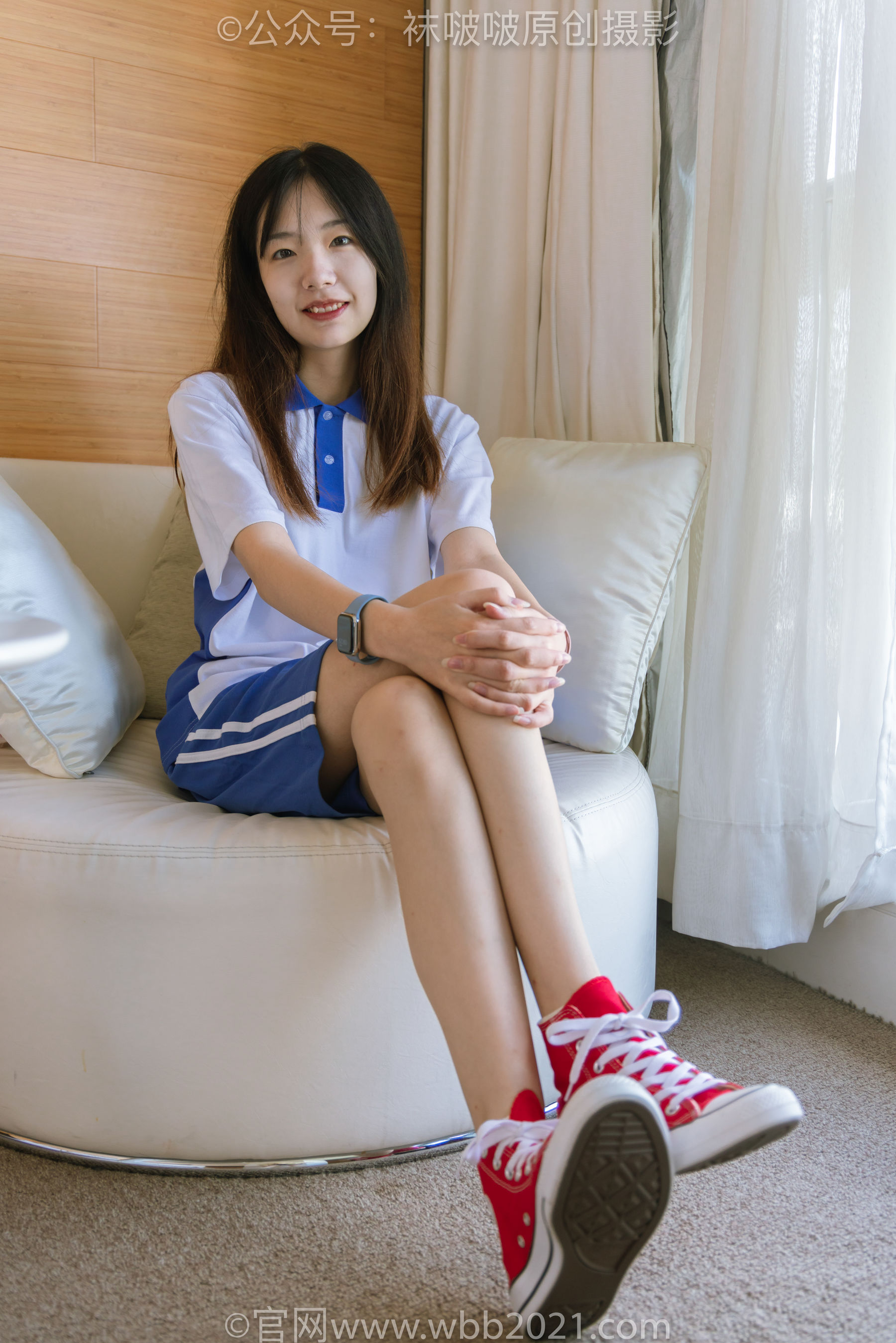 BoBoSocks袜啵啵 No.336 小甜豆 -校服、帆布鞋、白棉袜、裸足