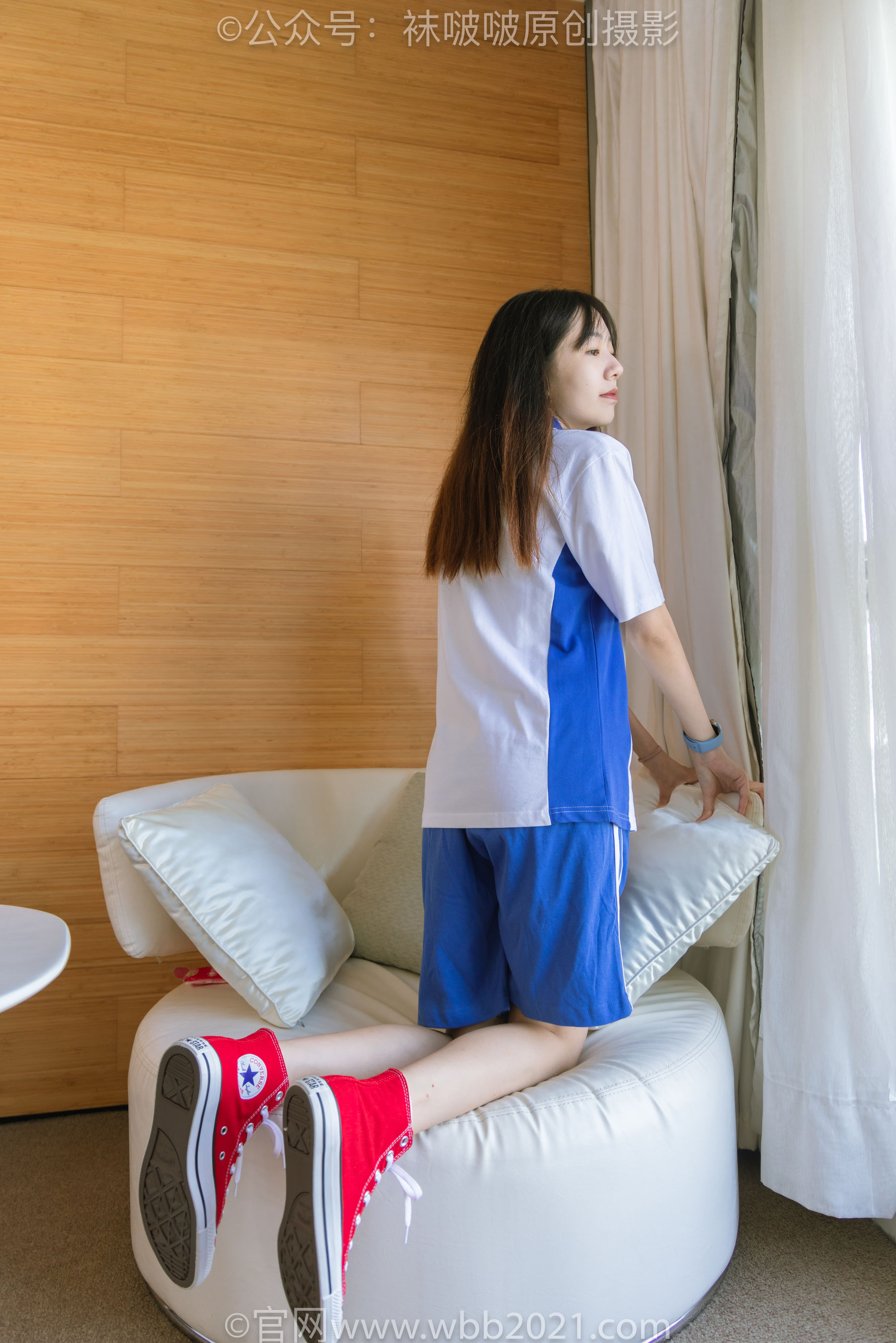 BoBoSocks袜啵啵 No.336 小甜豆 -校服、帆布鞋、白棉袜、裸足