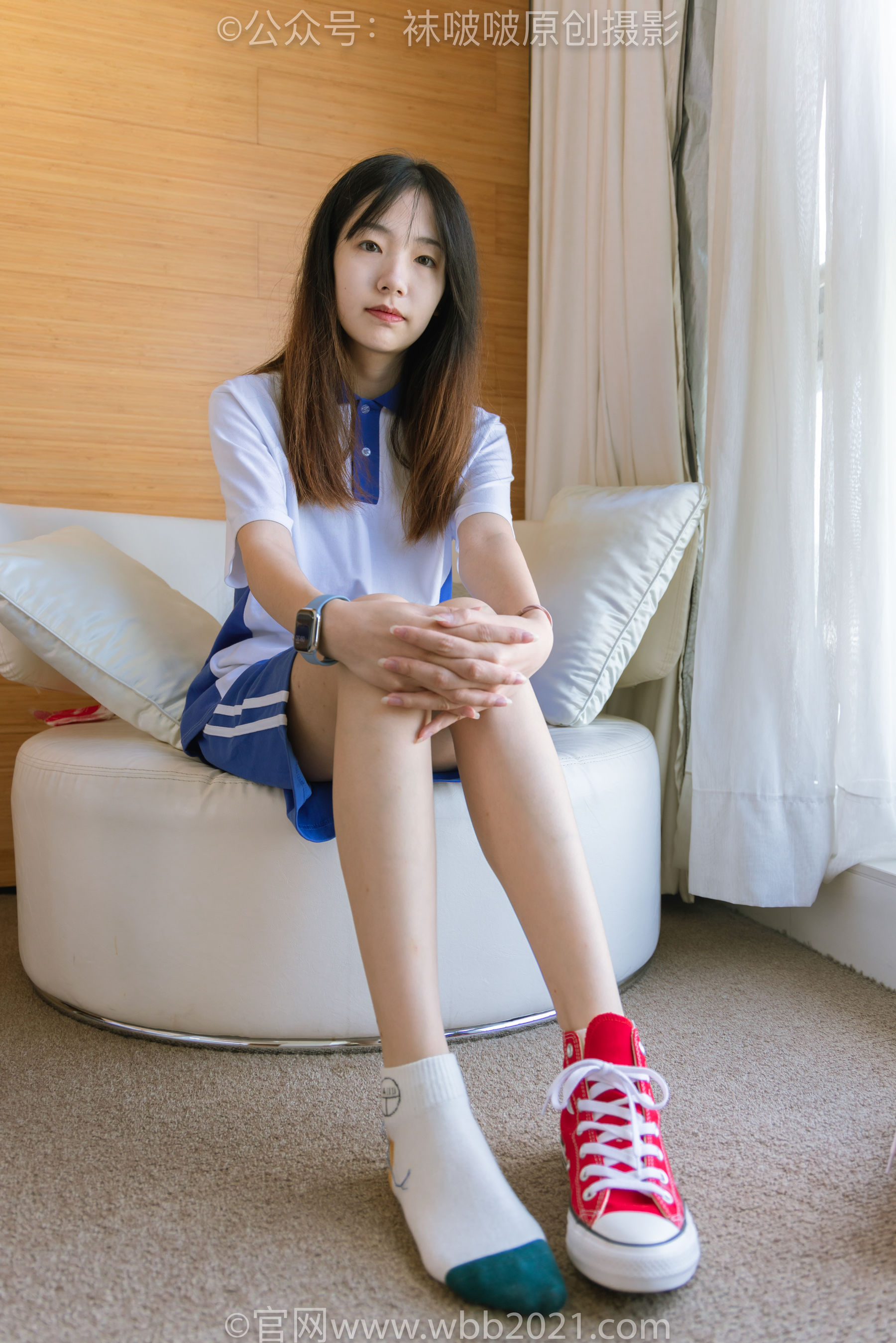 BoBoSocks袜啵啵 No.336 小甜豆 -校服、帆布鞋、白棉袜、裸足