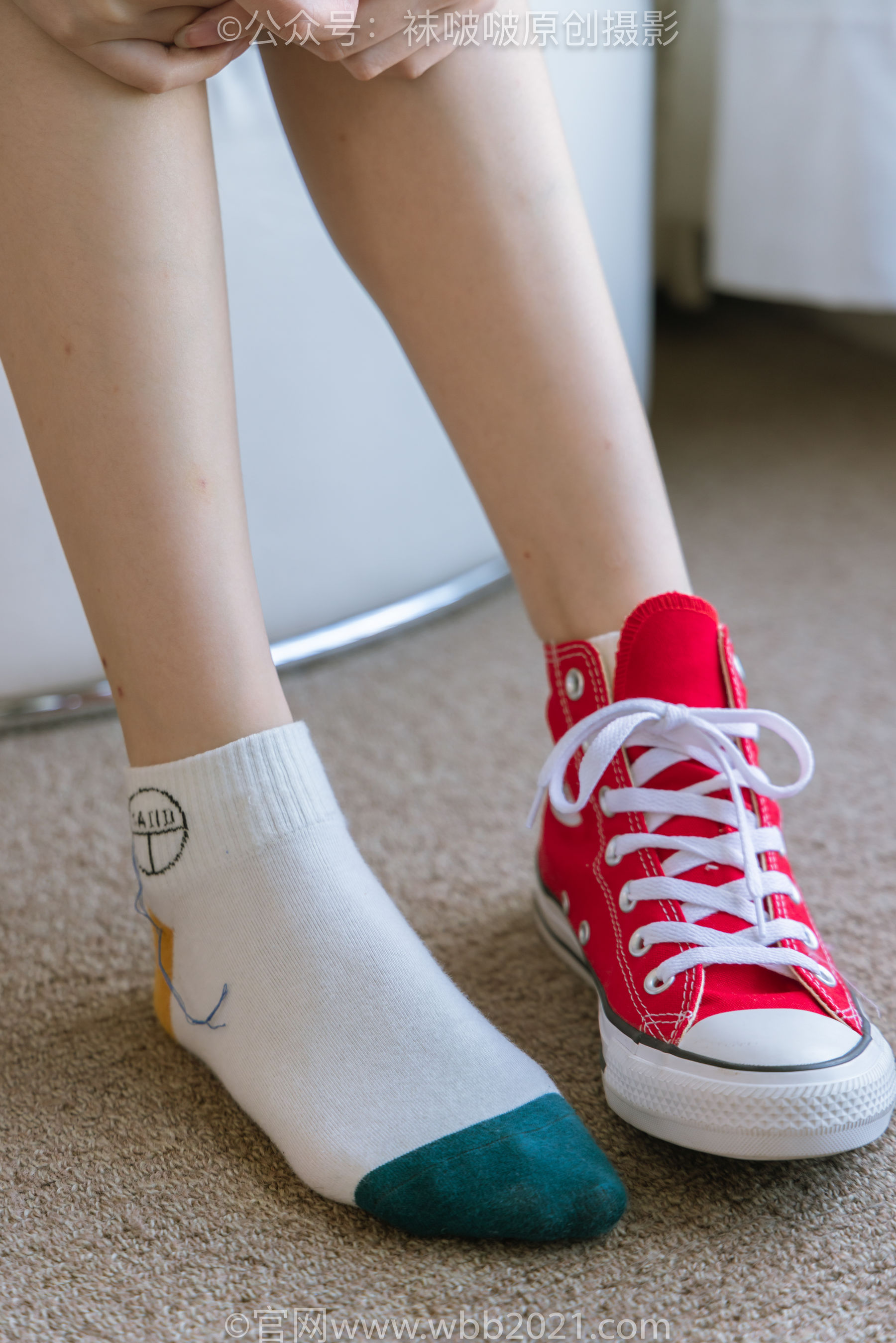 BoBoSocks袜啵啵 No.336 小甜豆 -校服、帆布鞋、白棉袜、裸足