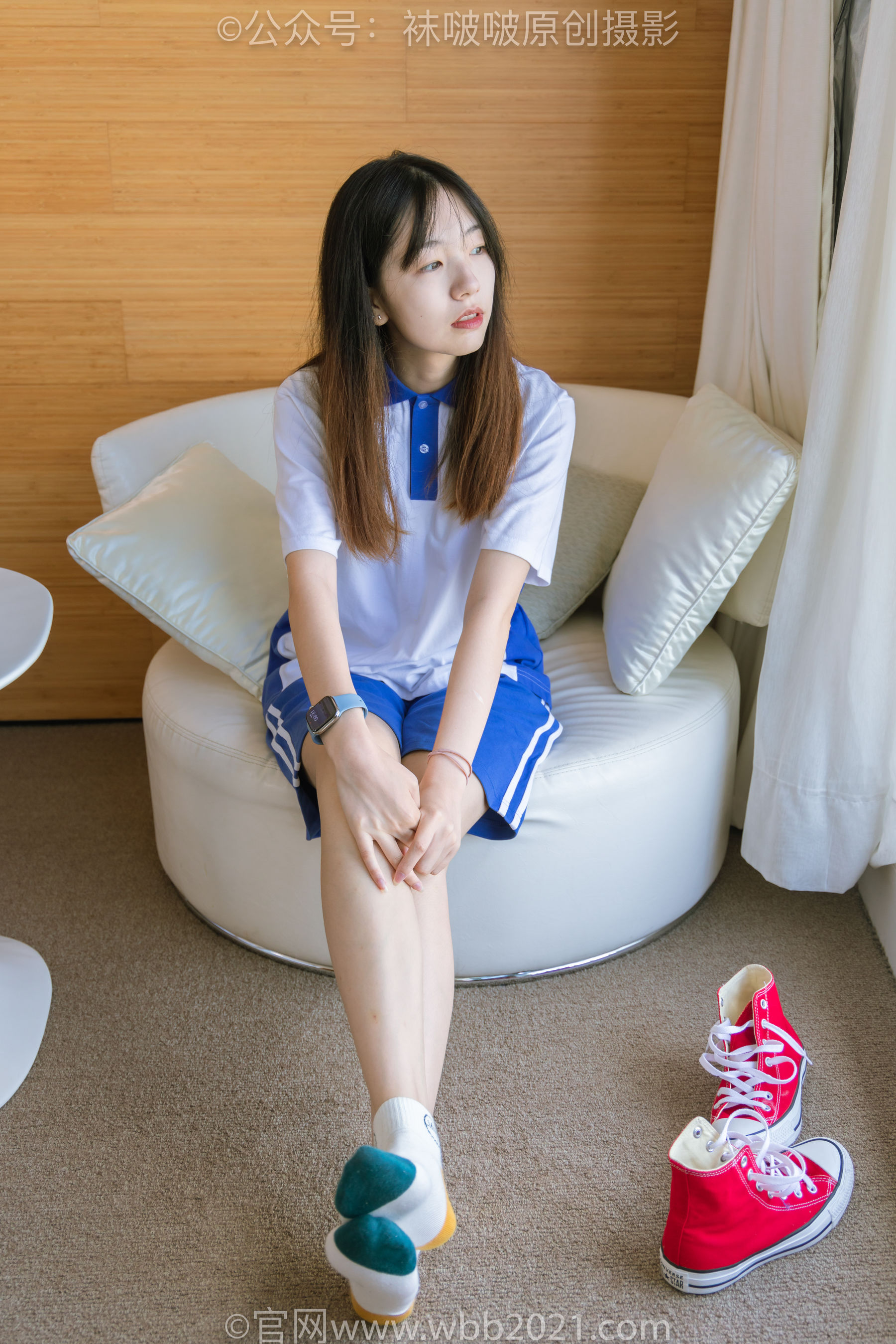 BoBoSocks袜啵啵 No.336 小甜豆 -校服、帆布鞋、白棉袜、裸足