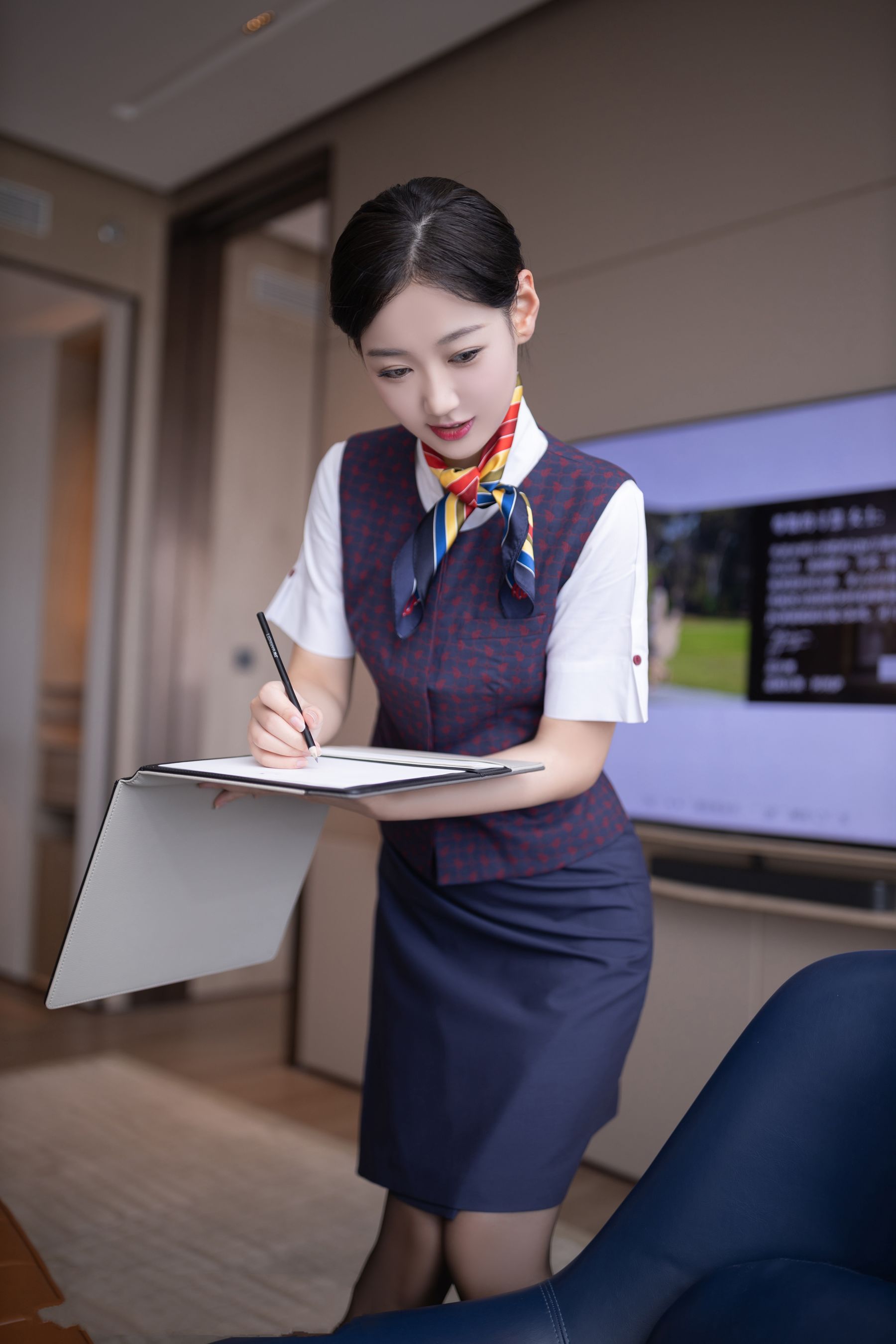 唐安琪 国航空姐写真