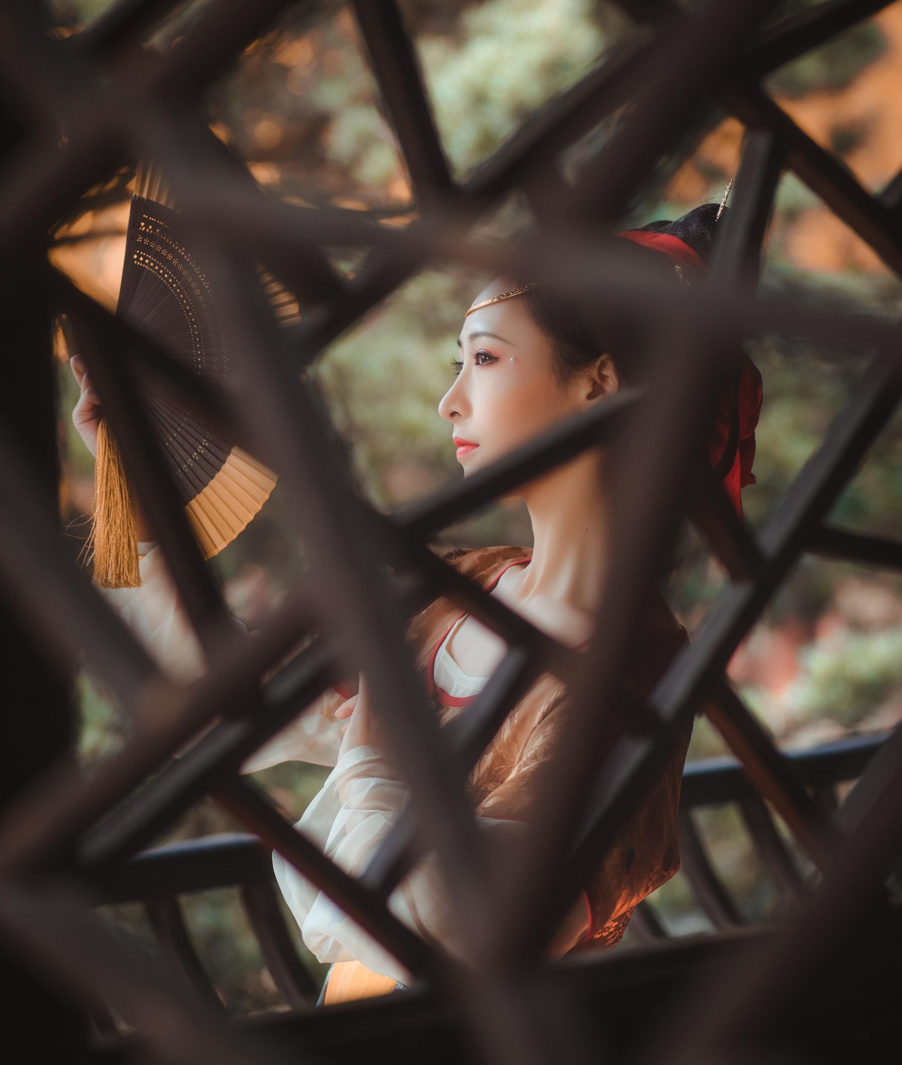 拿相机的执义 - 汉服写真头上金爵钗