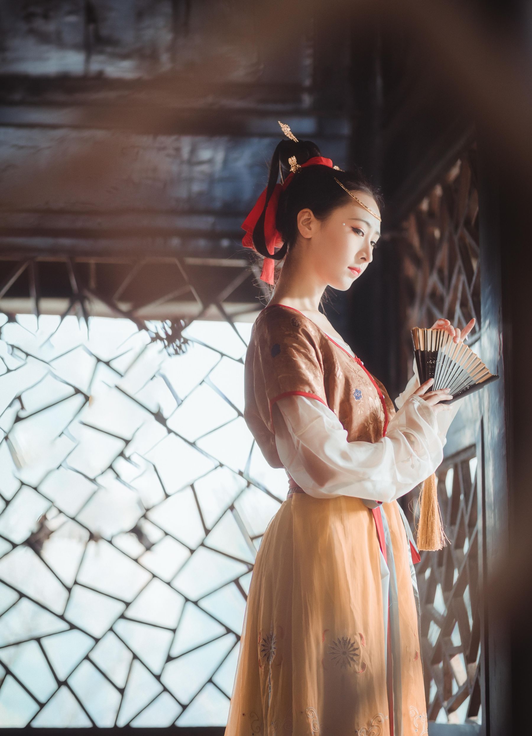 拿相机的执义 - 汉服写真头上金爵钗