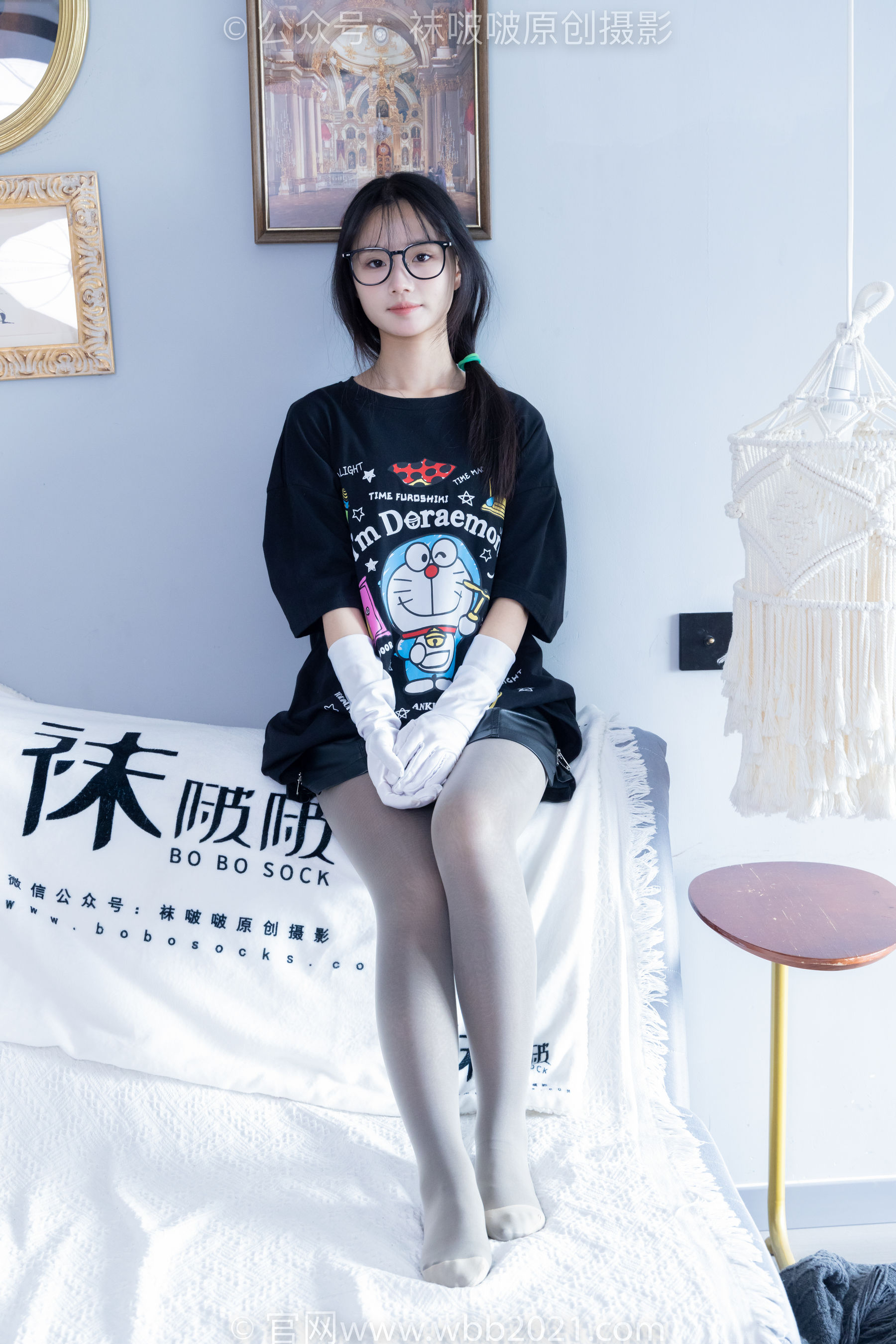 BoBoSocks袜啵啵 No.343 甜甜圈 -高跟长靴、黑丝打底、肉丝