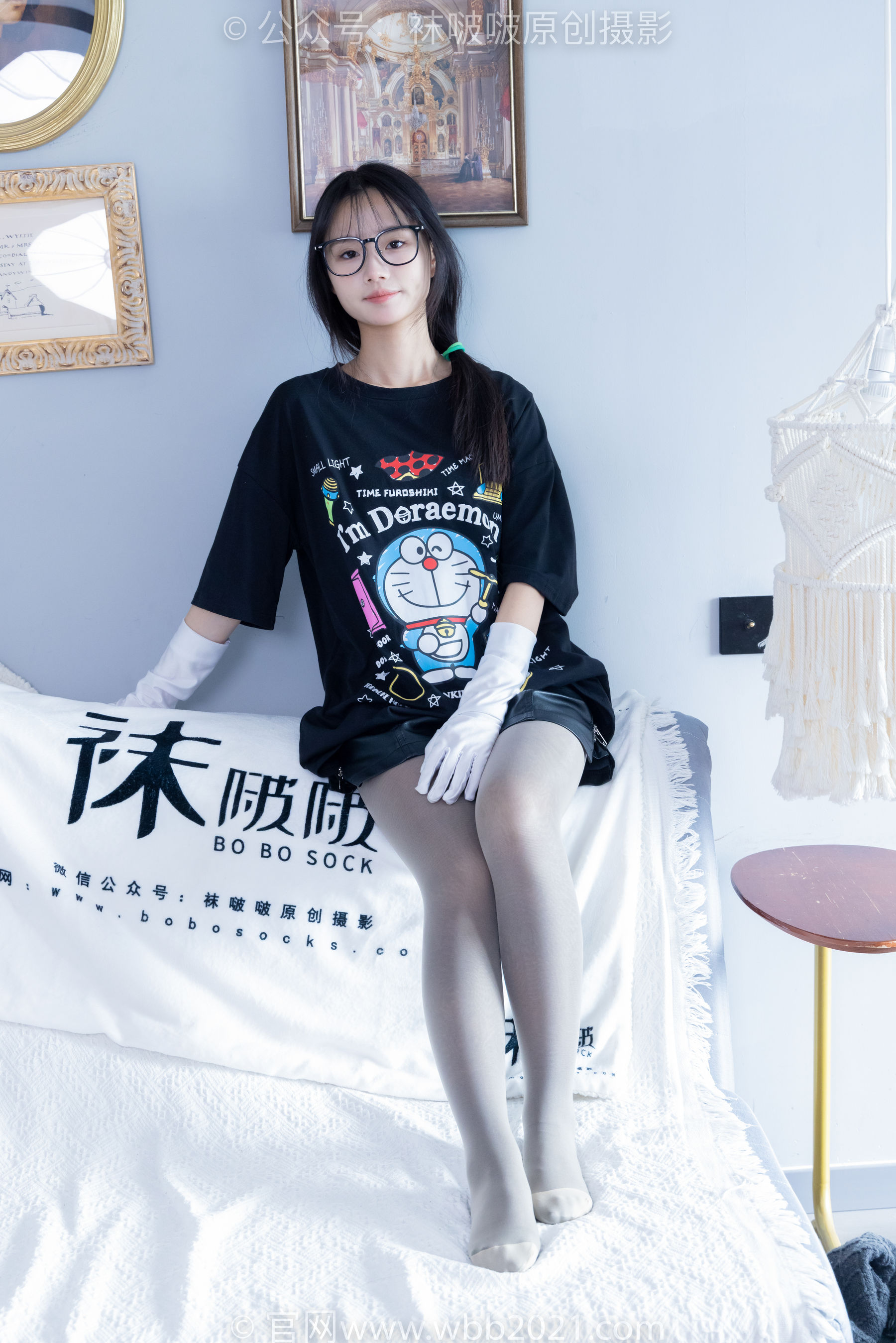 BoBoSocks袜啵啵 No.343 甜甜圈 -高跟长靴、黑丝打底、肉丝