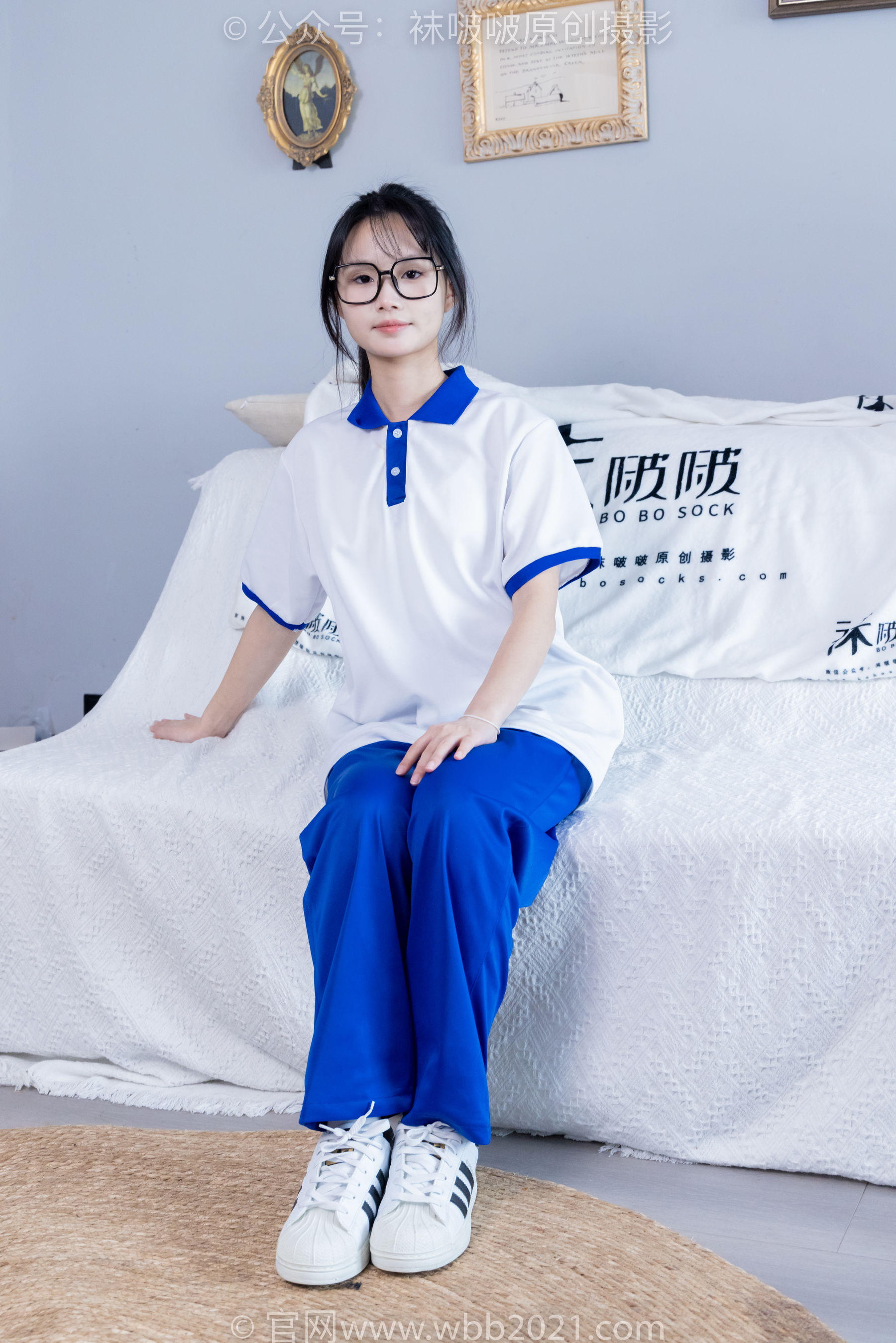 BoBoSocks袜啵啵 No.351 甜甜圈 -板鞋、白棉袜、肉丝、校服裤里丝
