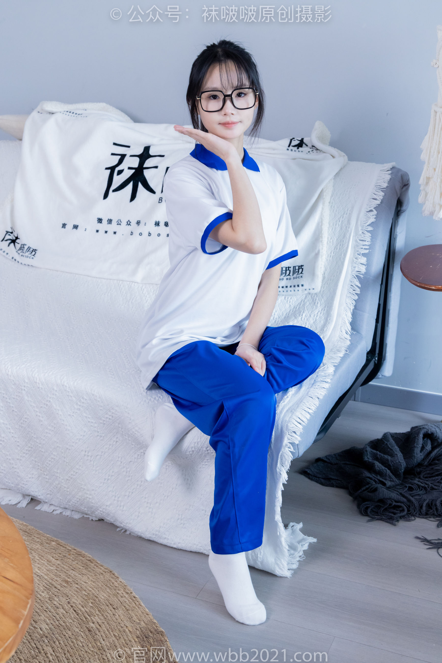 BoBoSocks袜啵啵 No.351 甜甜圈 -板鞋、白棉袜、肉丝、校服裤里丝