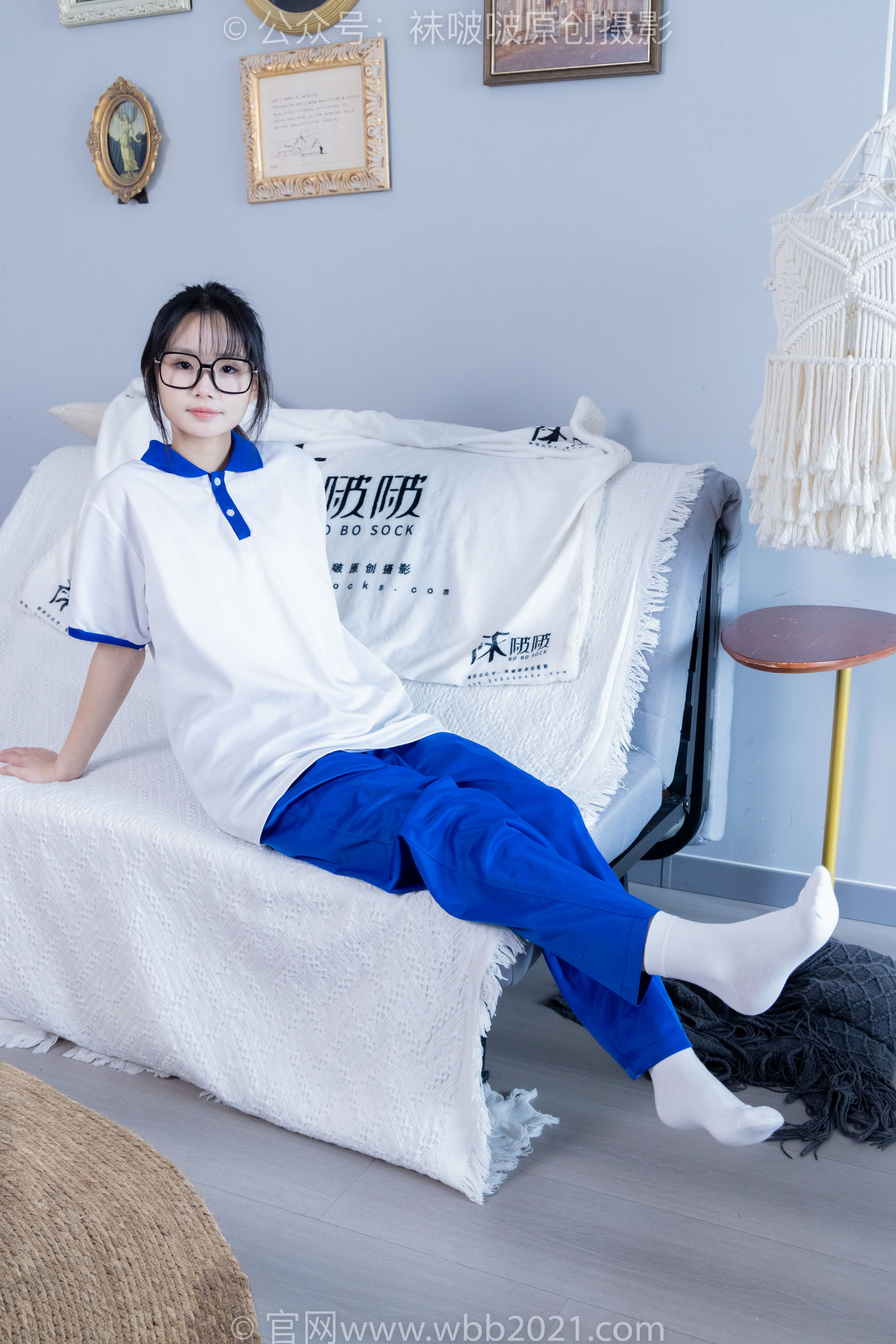 BoBoSocks袜啵啵 No.351 甜甜圈 -板鞋、白棉袜、肉丝、校服裤里丝