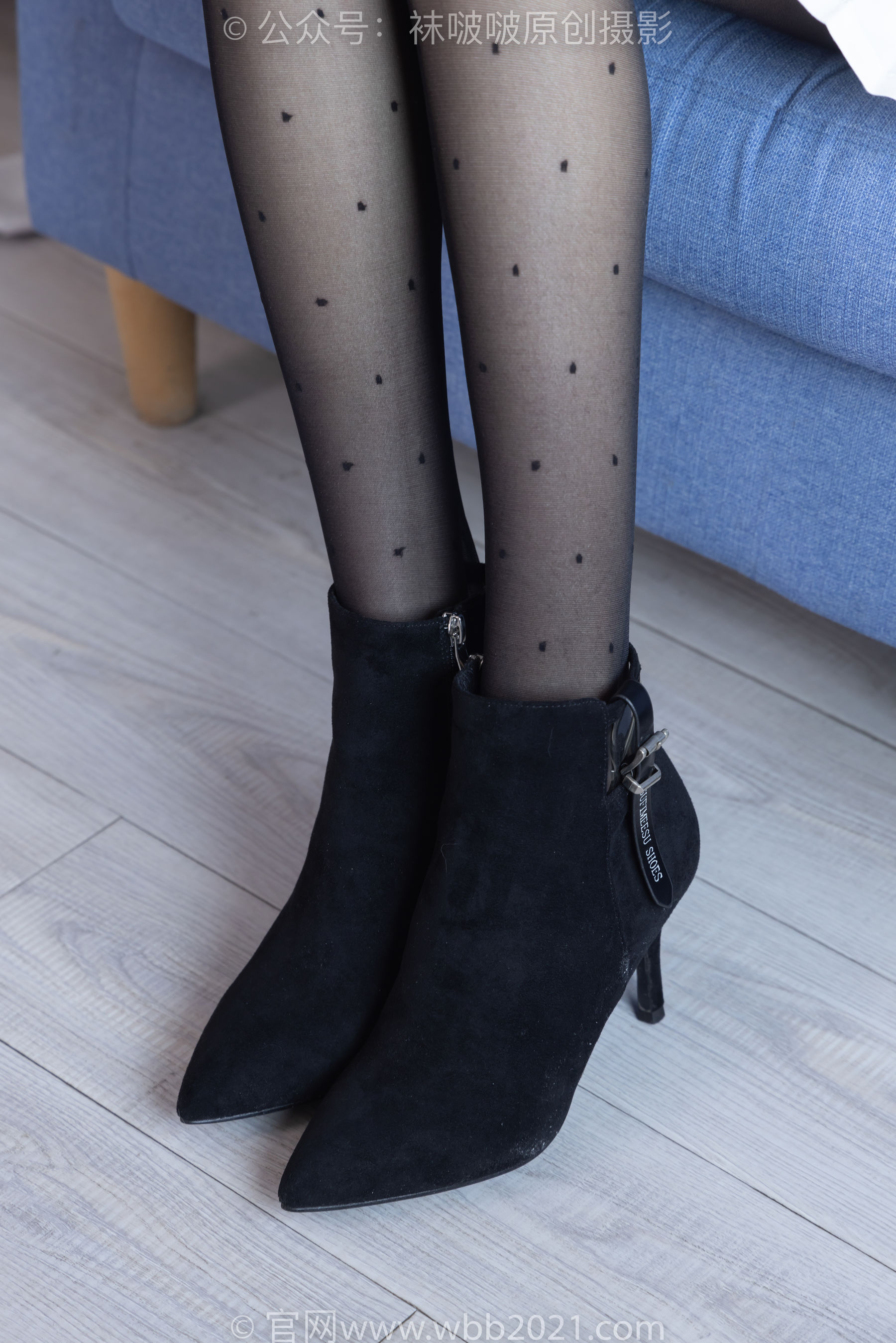 BoBoSocks袜啵啵 No.352 稚予 -短靴、波点黑丝