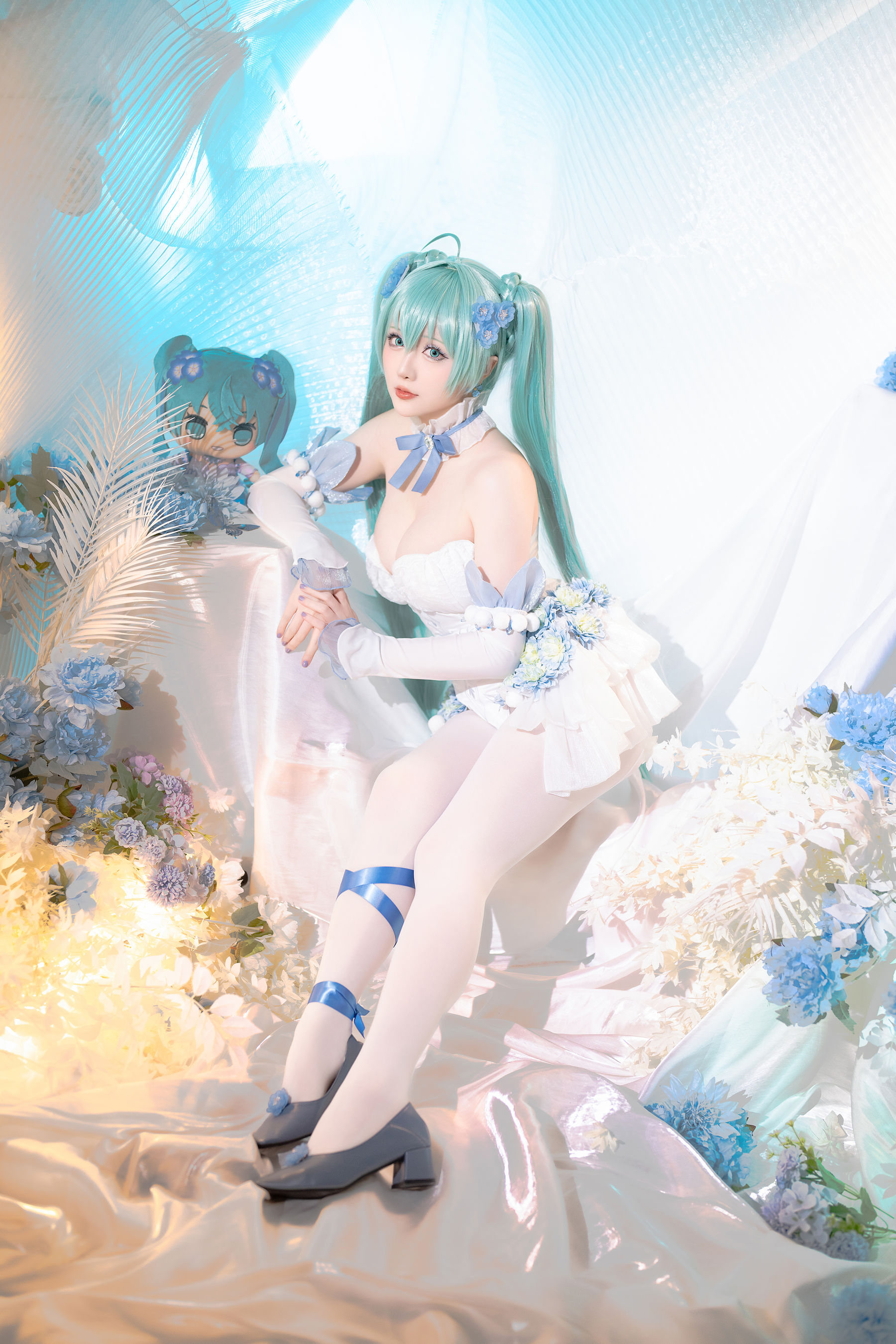 Coser小姐姐 星之迟迟 - 初音未来 粉蝶花精灵