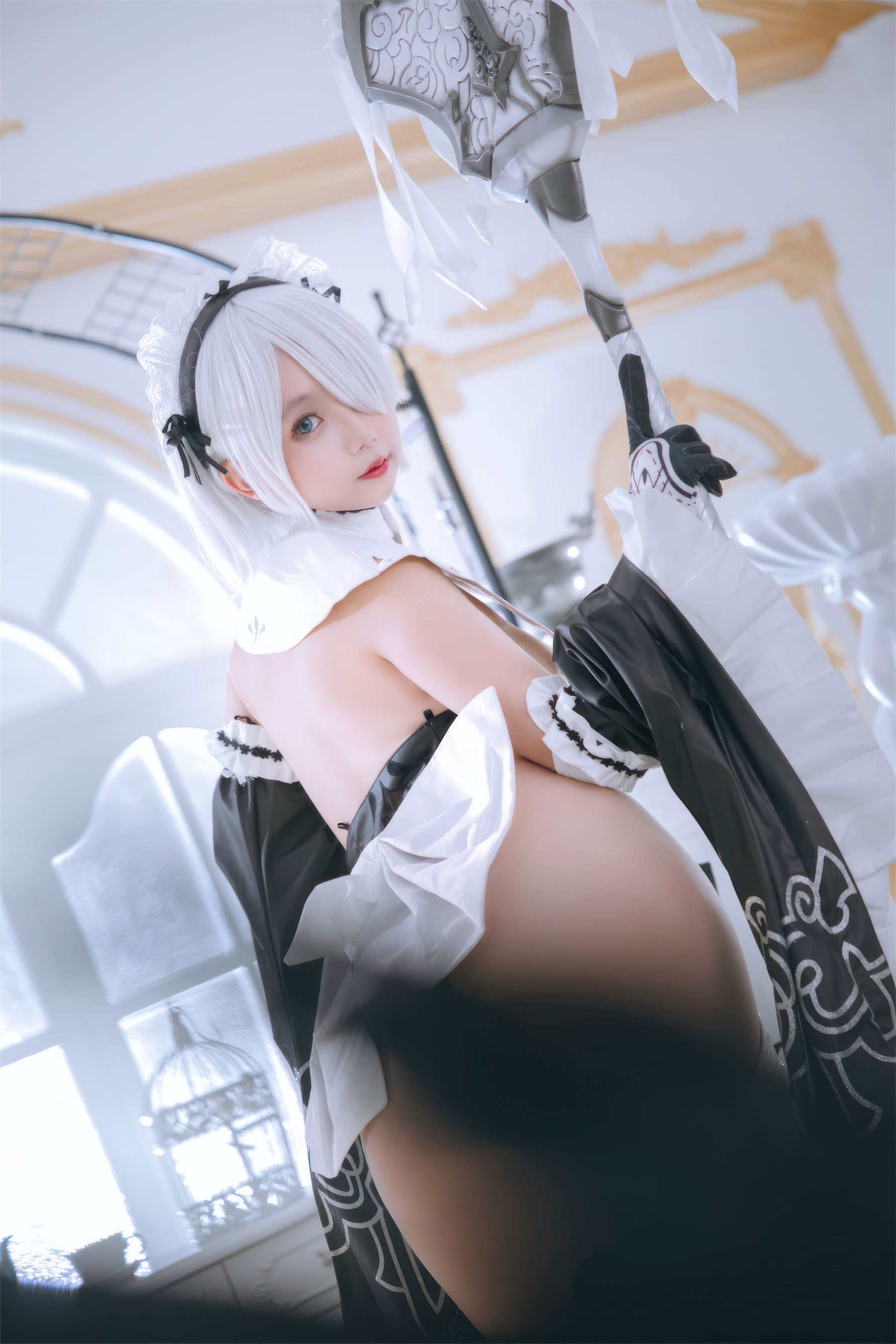 Cosplay 日奈娇 - 2B奶盖女仆