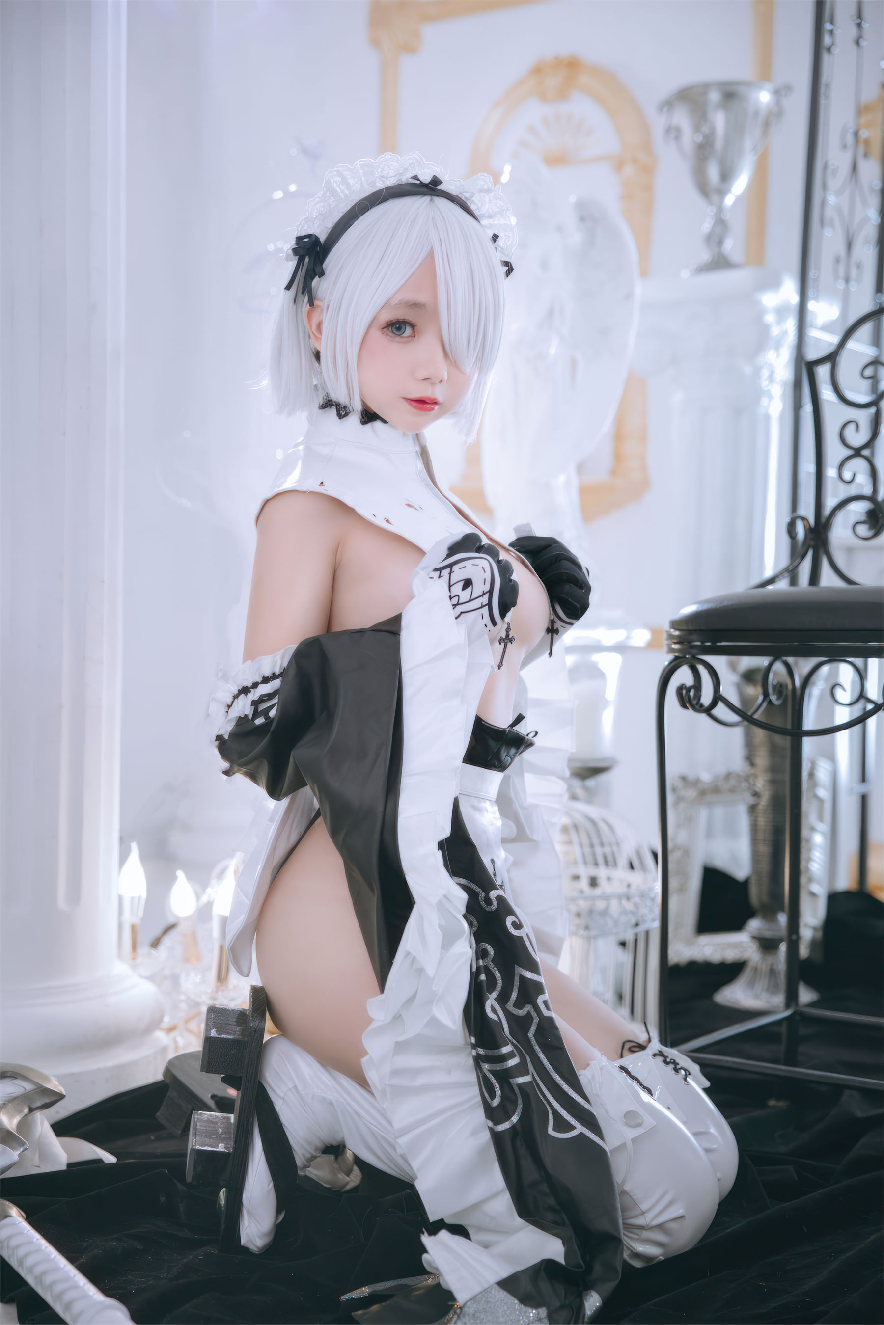 Cosplay 日奈娇 - 2B奶盖女仆