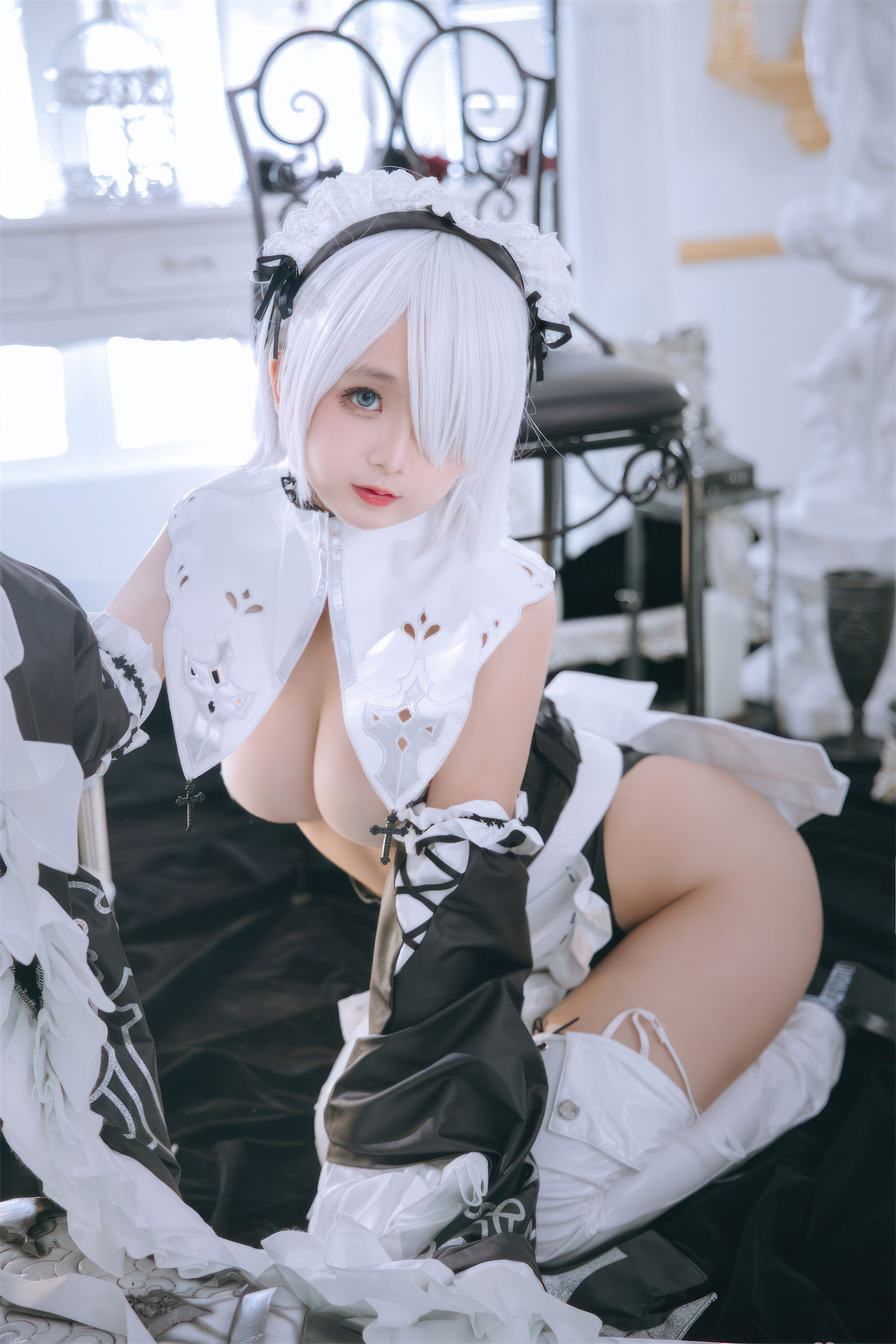 Cosplay 日奈娇 - 2B奶盖女仆