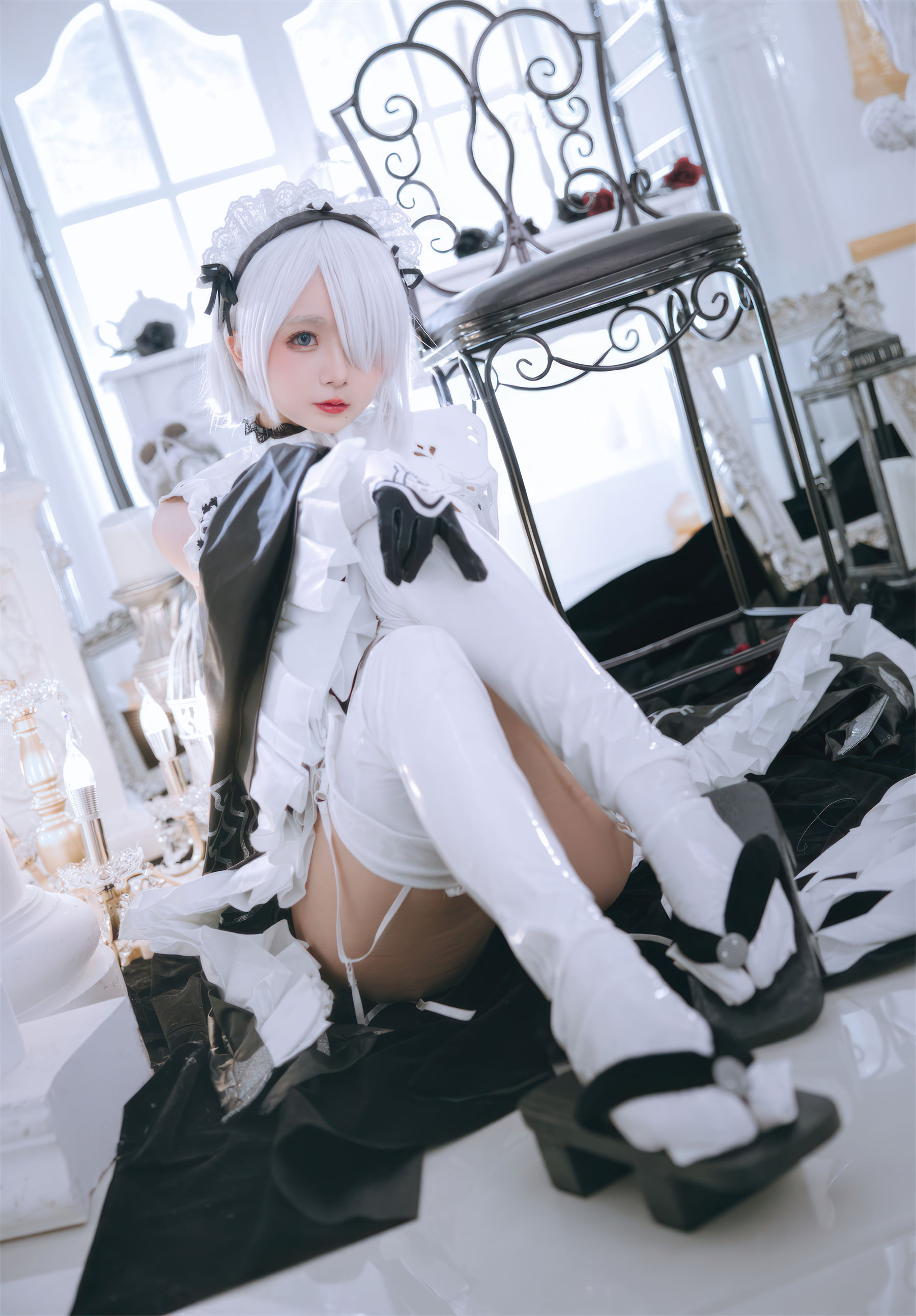 Cosplay 日奈娇 - 2B奶盖女仆