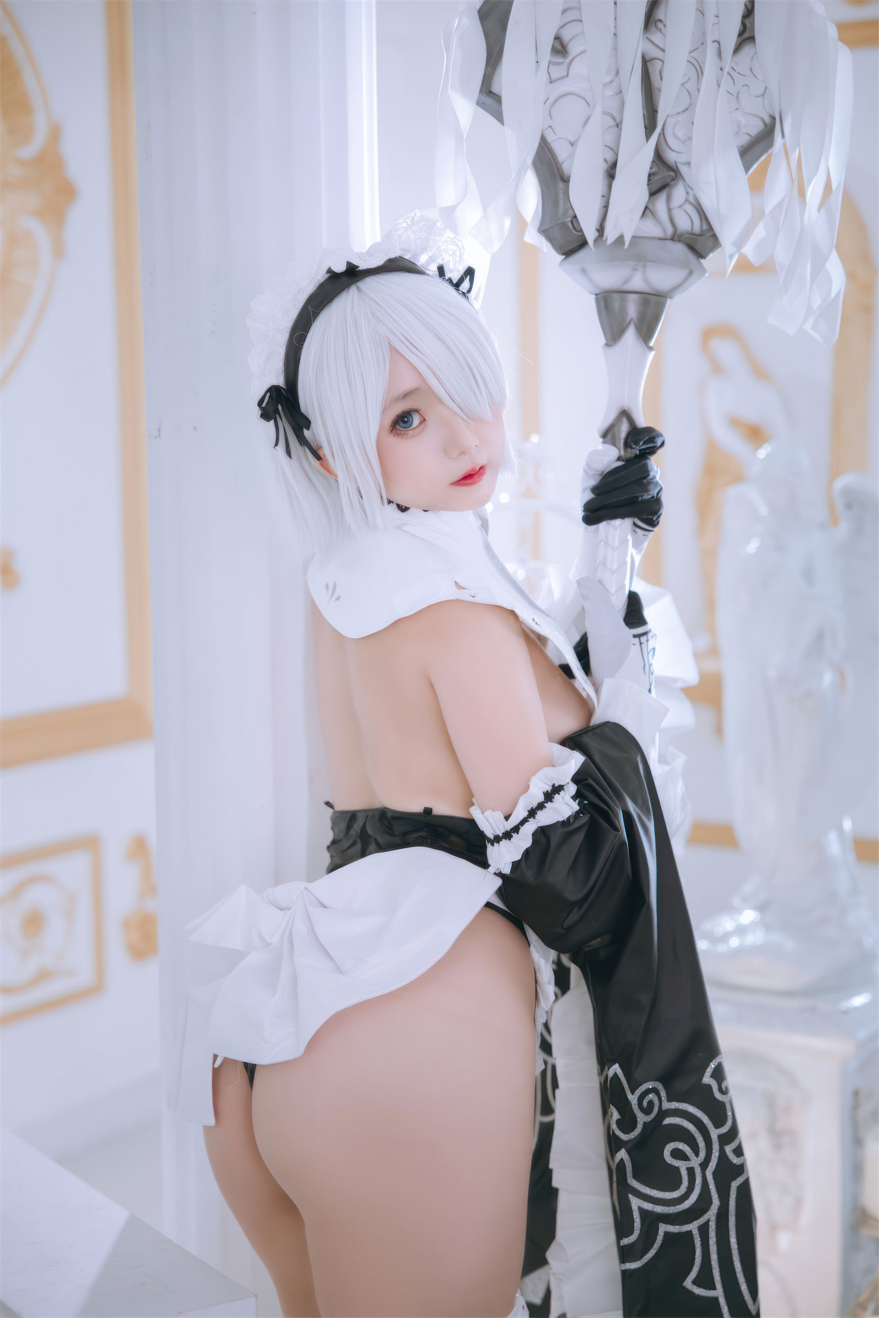Cosplay 日奈娇 - 2B奶盖女仆