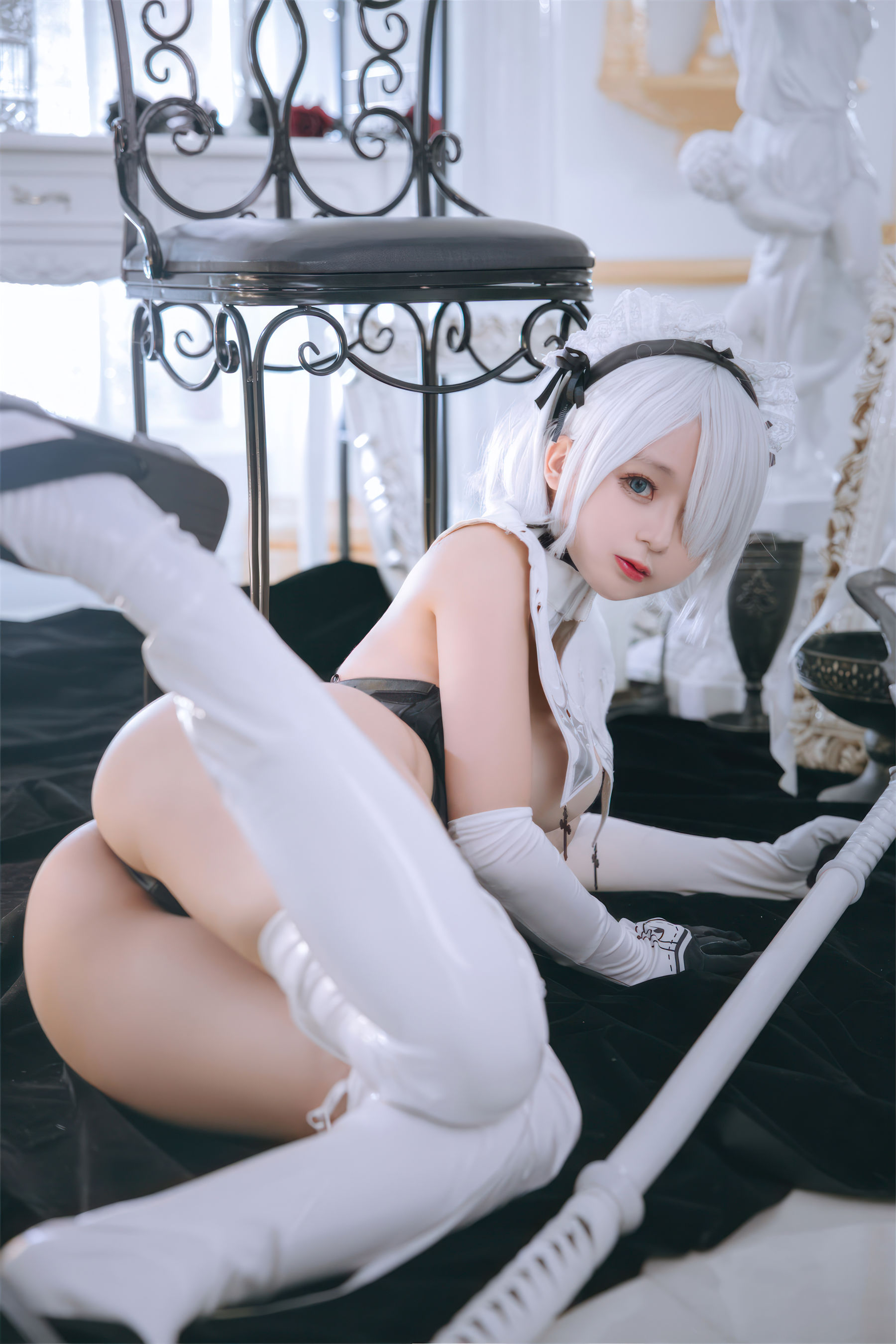 Cosplay 日奈娇 - 2B奶盖女仆