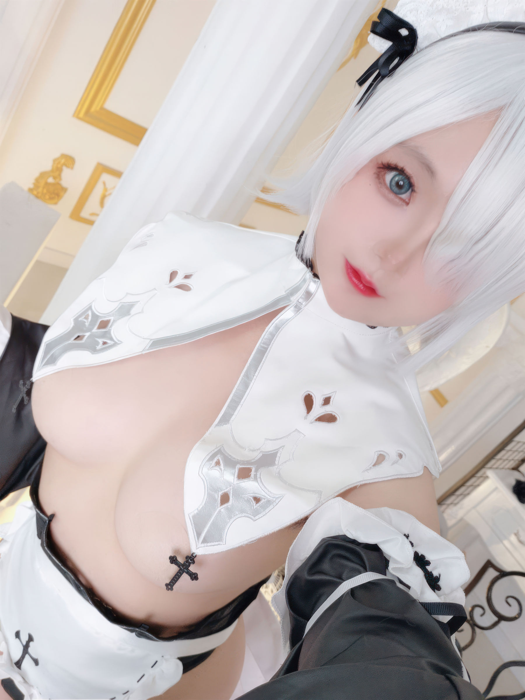 Cosplay 日奈娇 - 2B奶盖女仆