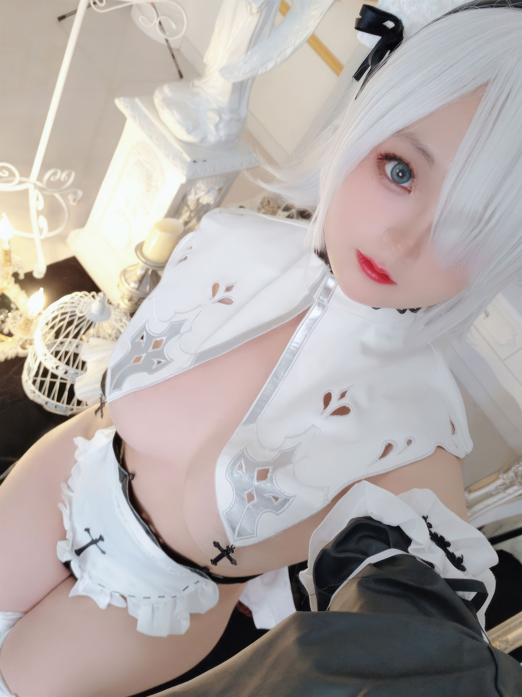 Cosplay 日奈娇 - 2B奶盖女仆