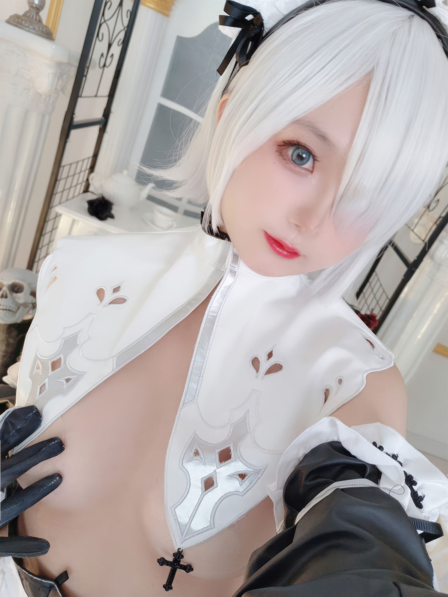Cosplay 日奈娇 - 2B奶盖女仆