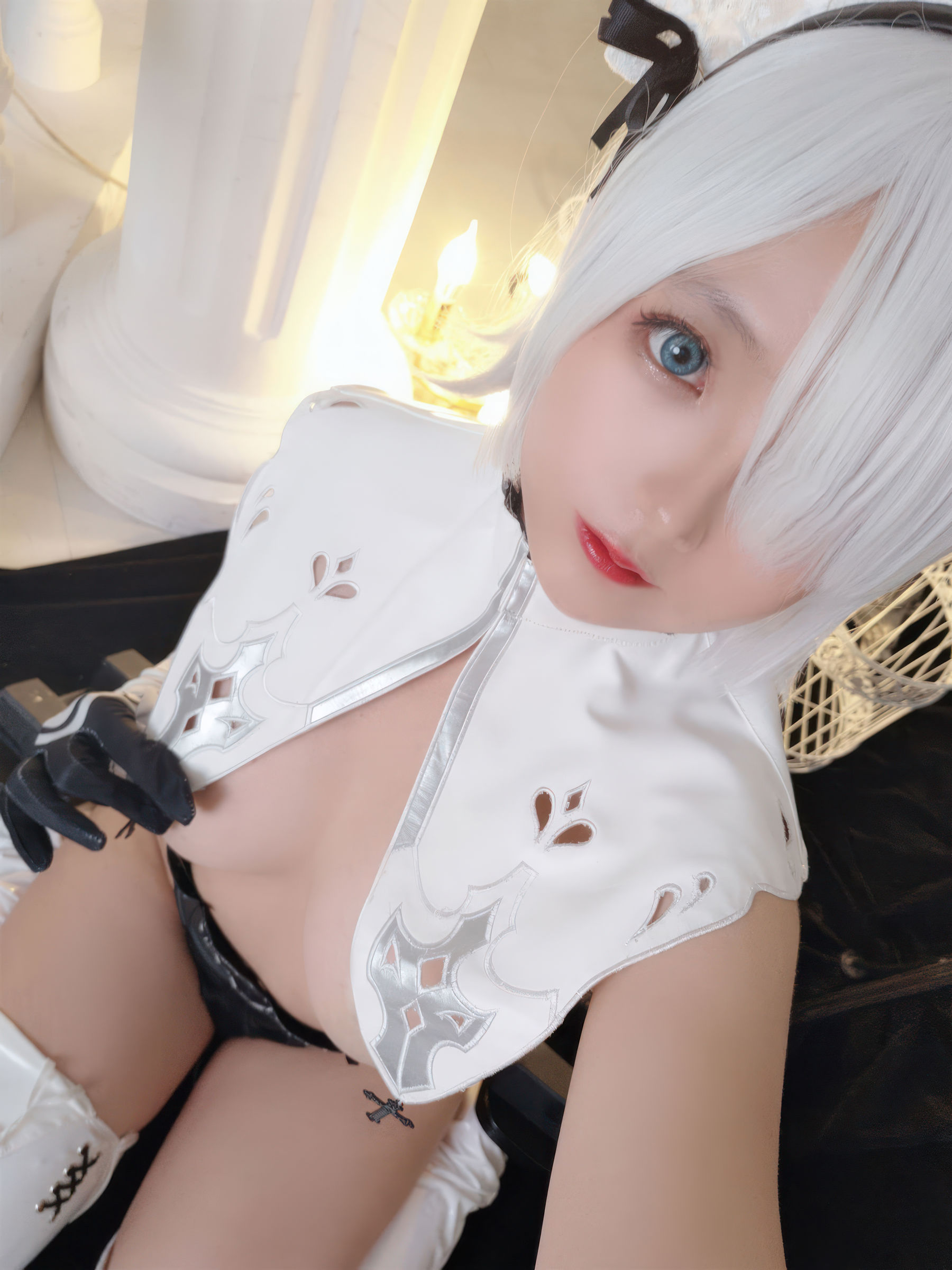 Cosplay 日奈娇 - 2B奶盖女仆
