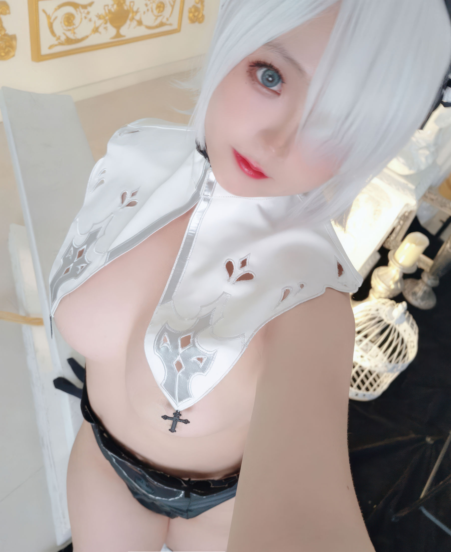 Cosplay 日奈娇 - 2B奶盖女仆