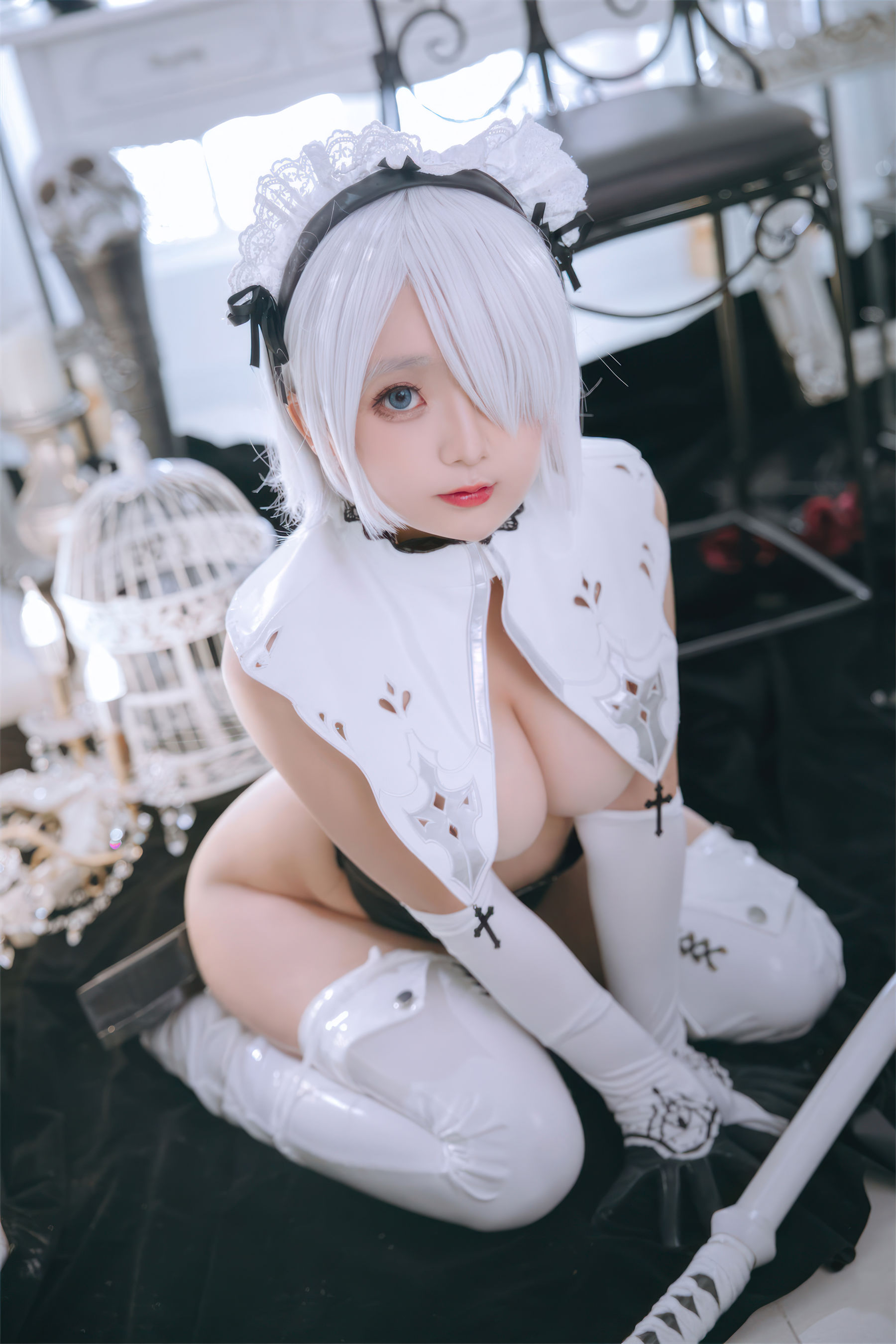 Cosplay 日奈娇 - 2B奶盖女仆